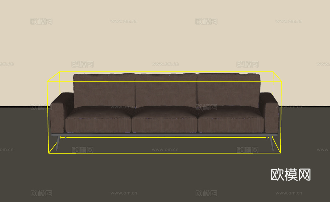 多人沙发su模型