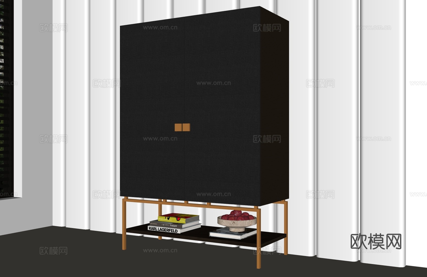 现代边柜 现代玄关柜 现代意式玄关柜 现代意式储物柜su模型