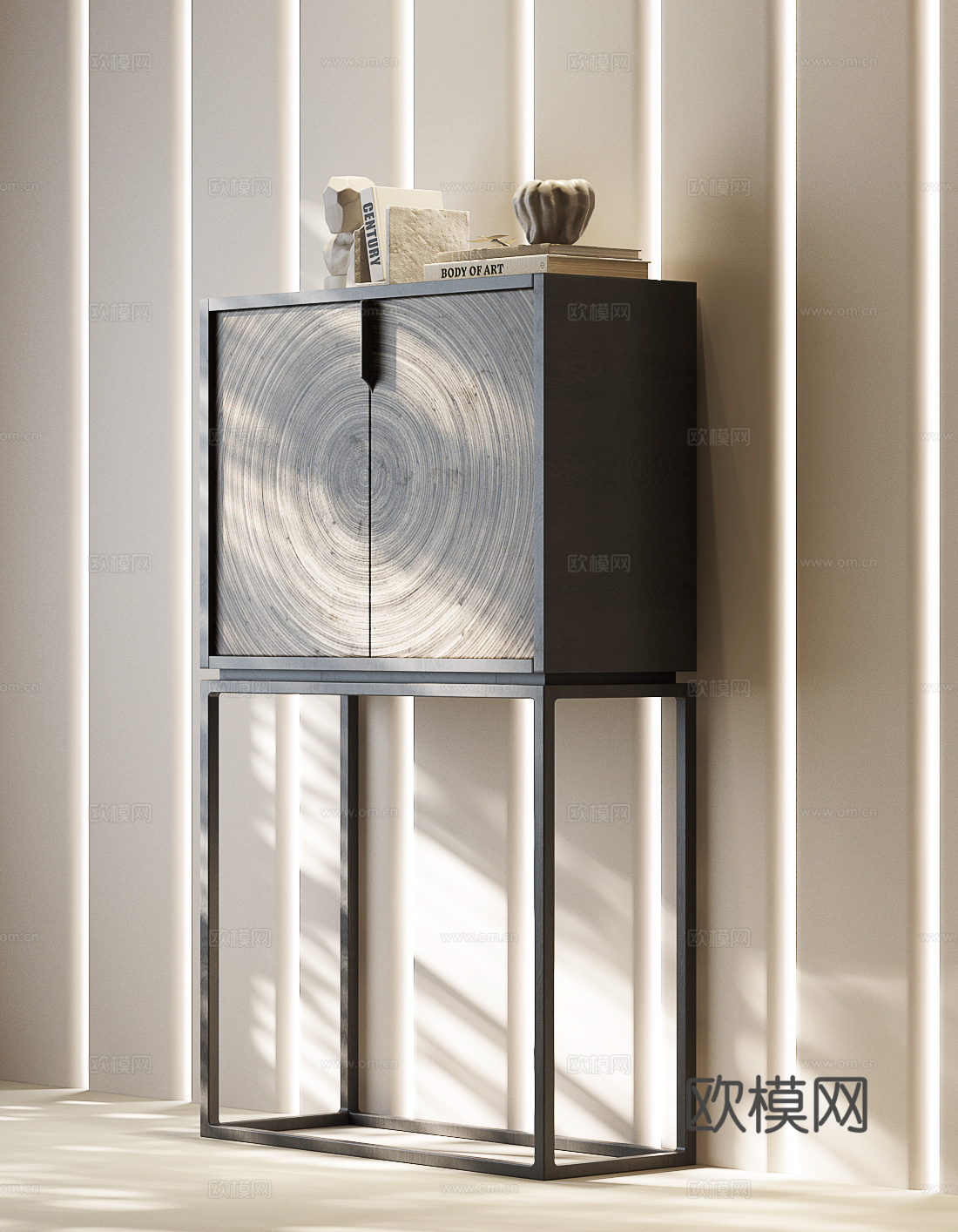 现代意式边柜 意式装饰柜 意式玄关柜 现代边柜 意式储物柜su模型