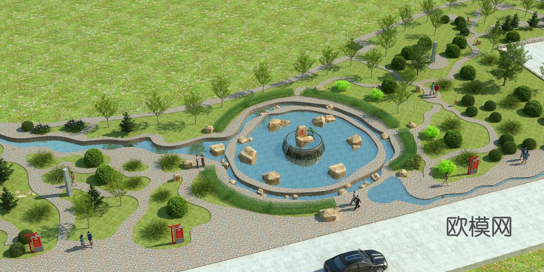 法治宣传栏 法治广场 廉政 图腾柱 法制 法治文化 法治人物3d模型下载（渲染图3）