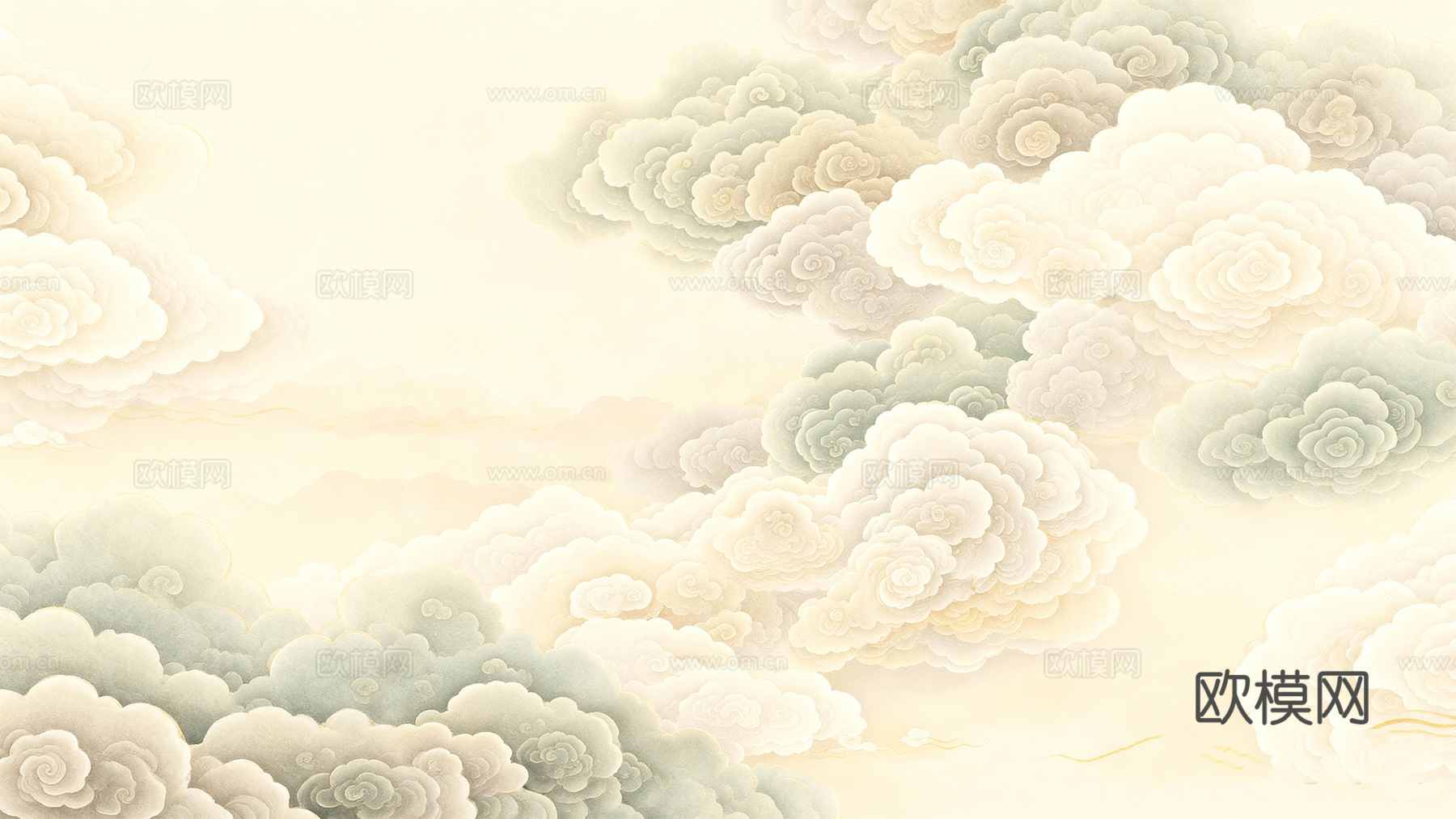 中式祥云 云彩 祥云背景