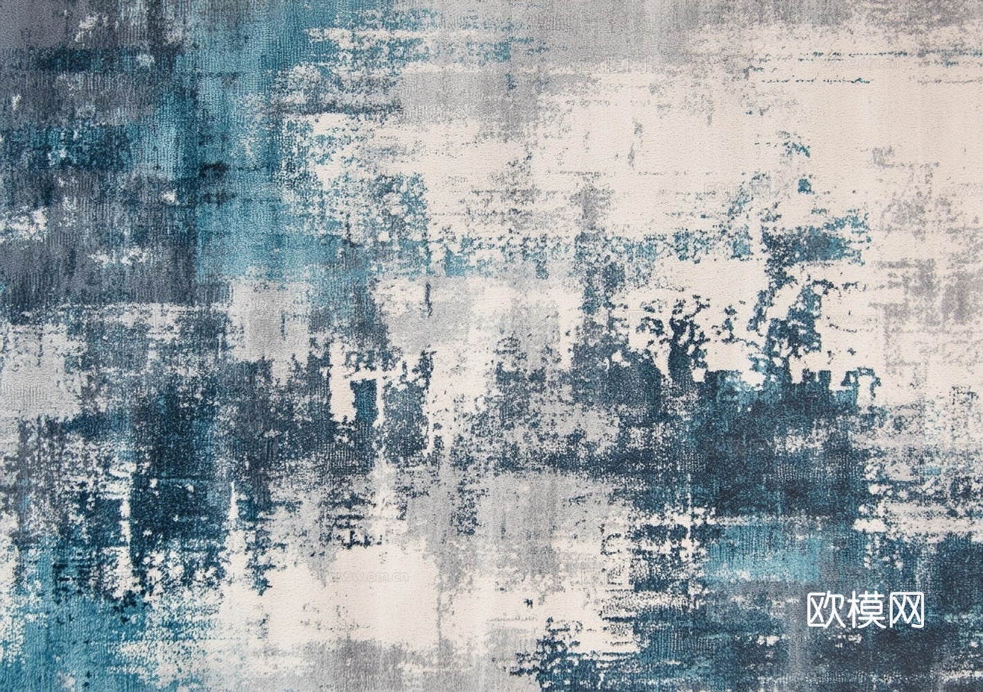 冷蓝调渐变色地毯