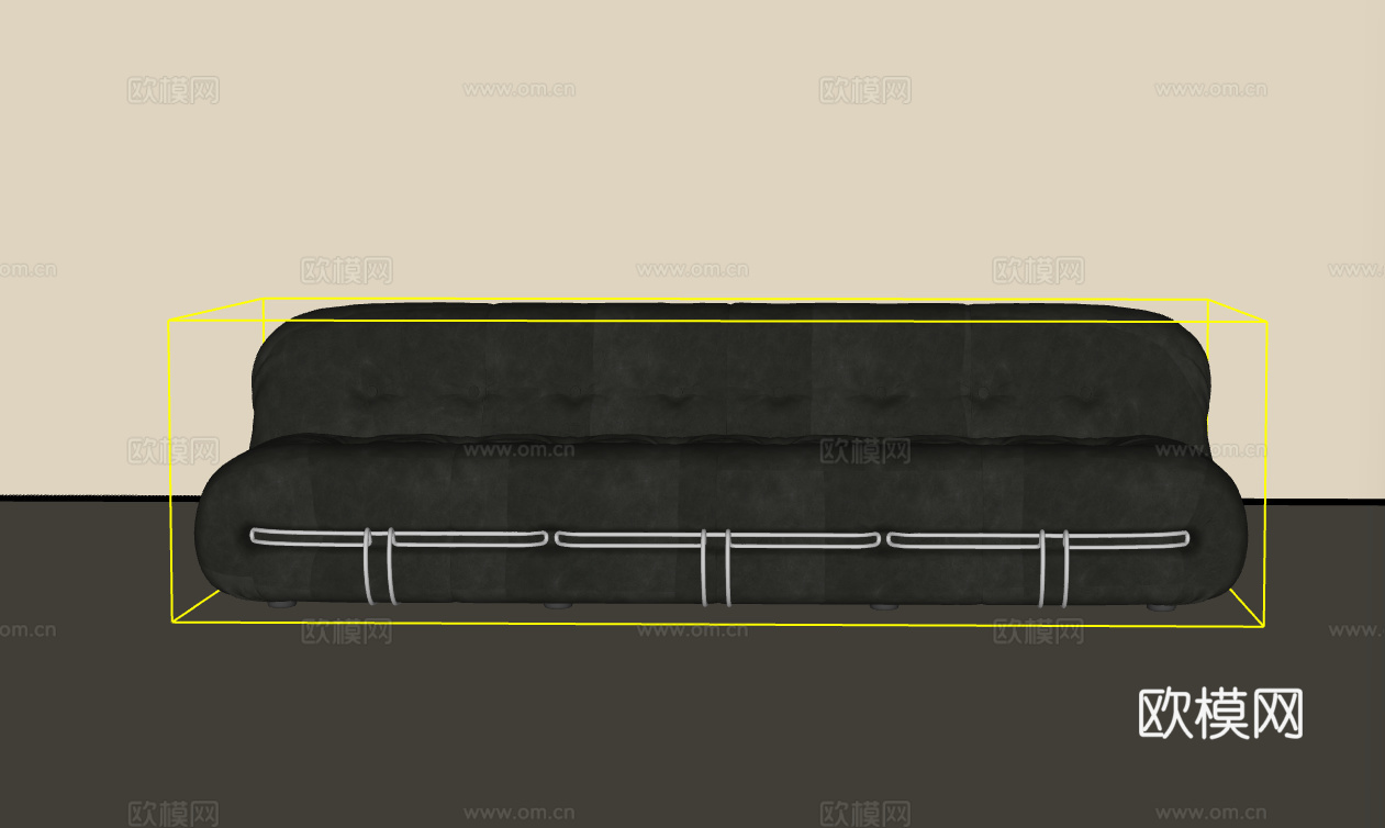 三人沙发su模型