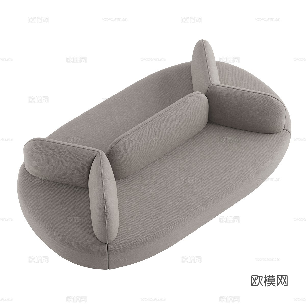 现代 La Isla 布艺卡座沙发3d模型下载（渲染图2）