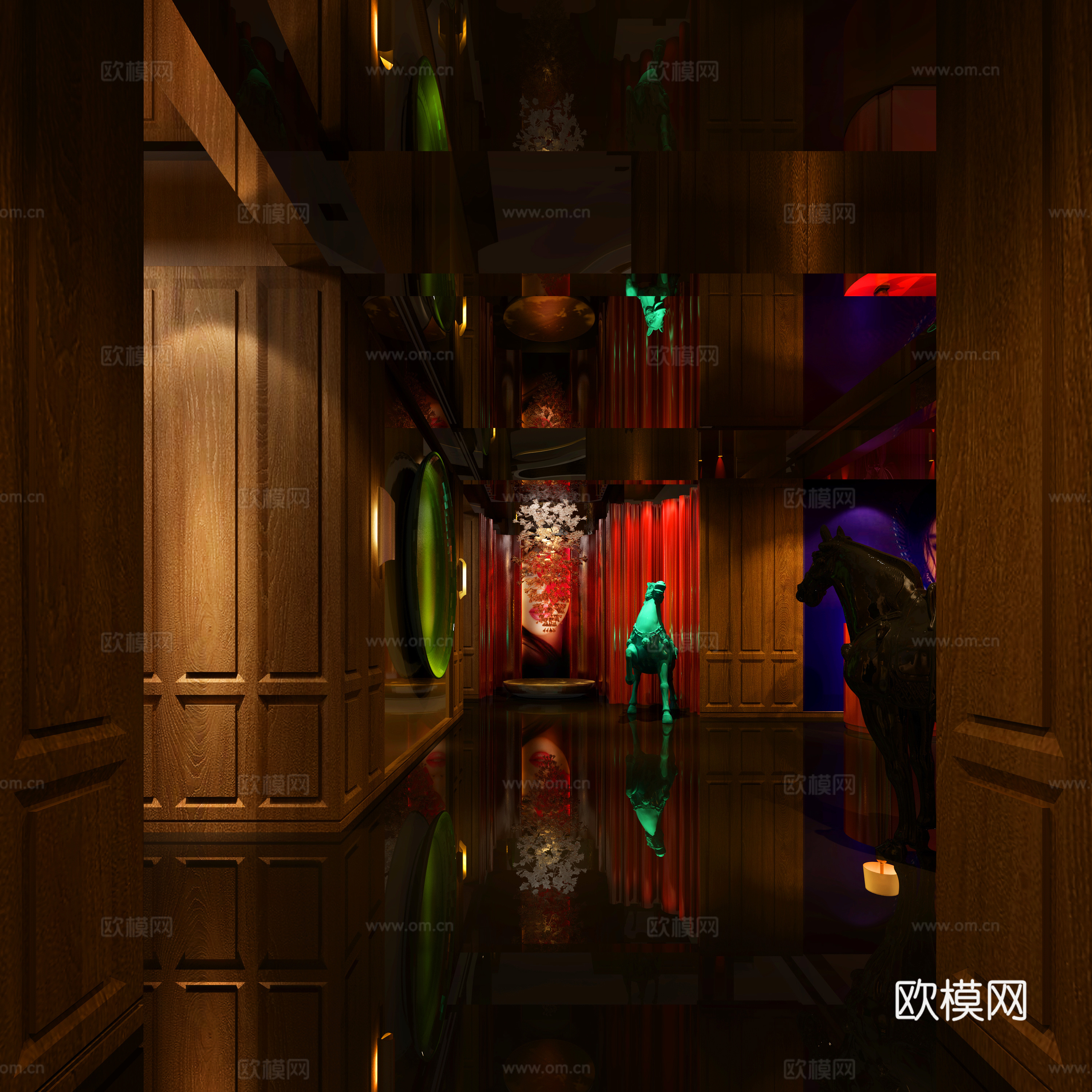 现代柬埔寨会所主题3d模型下载（渲染图3）