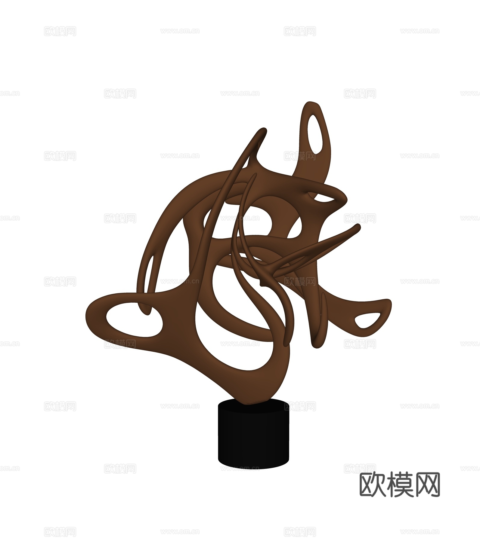 现代异形雕塑摆件su模型