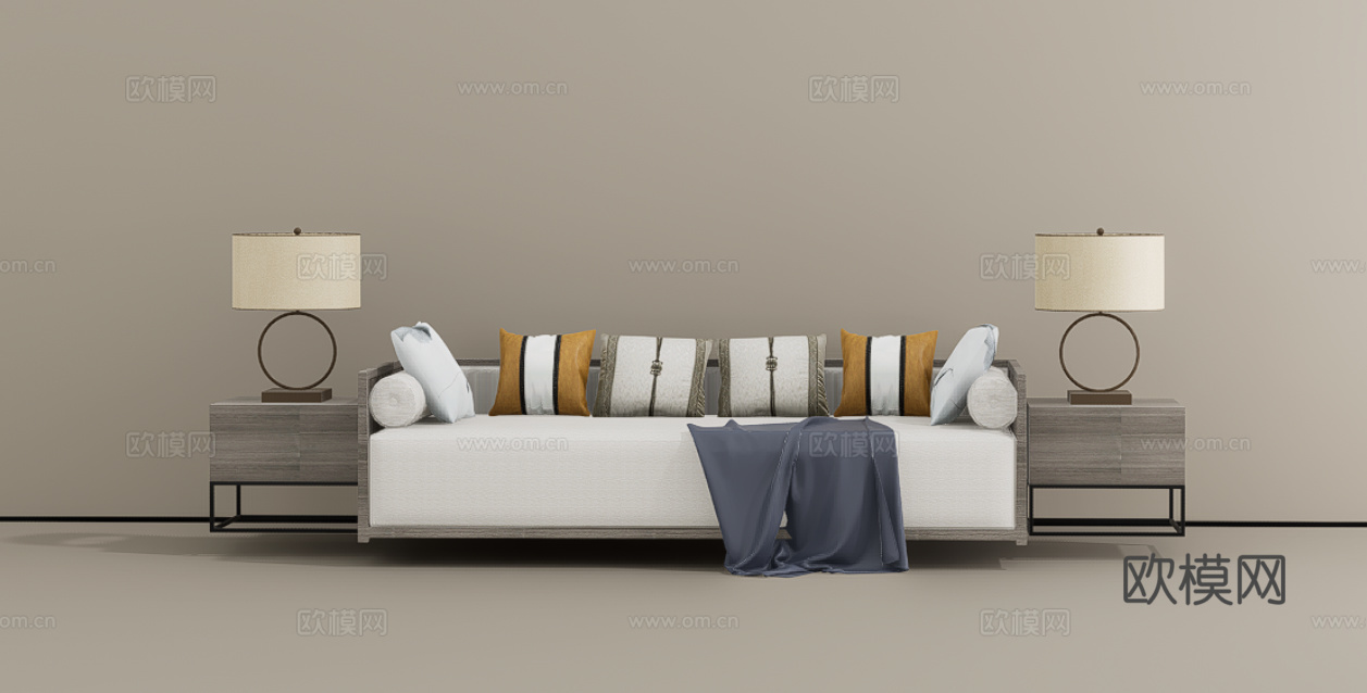 沙发组合su模型