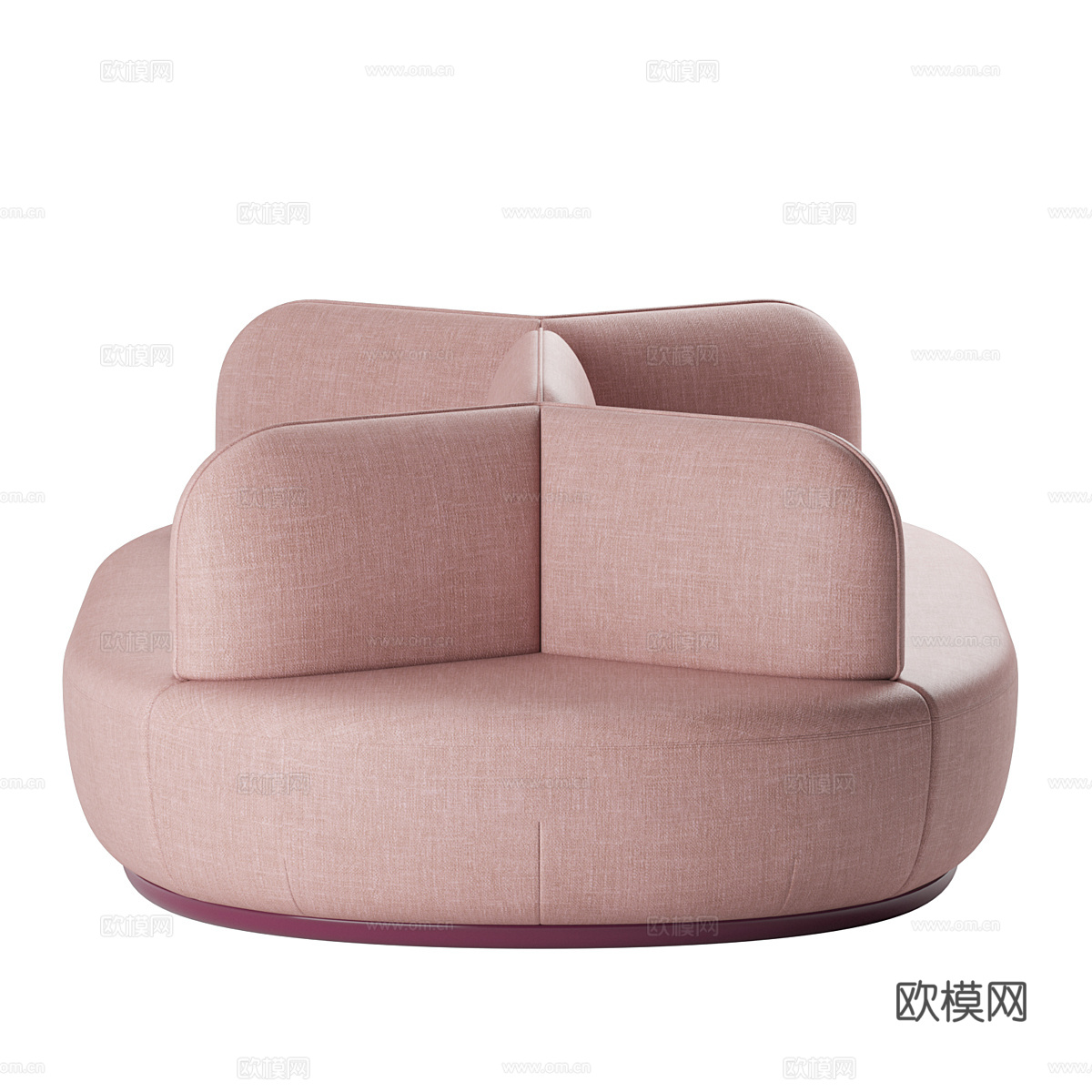 现代 La Isla 布艺卡座沙发3d模型下载（渲染图6）
