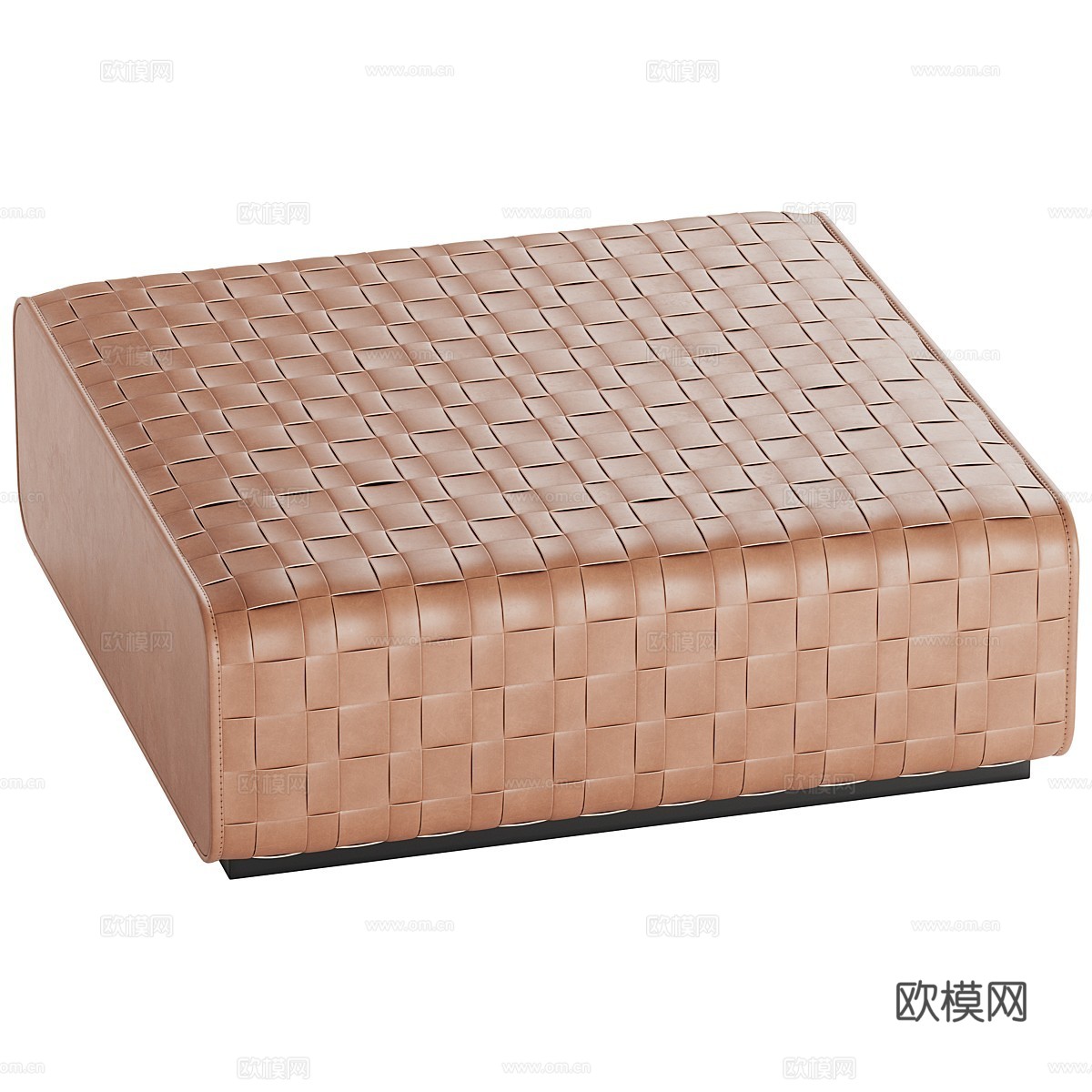 现代意式 Gaston Ulivisalotti 皮革沙发凳3d模型下载（渲染图3）