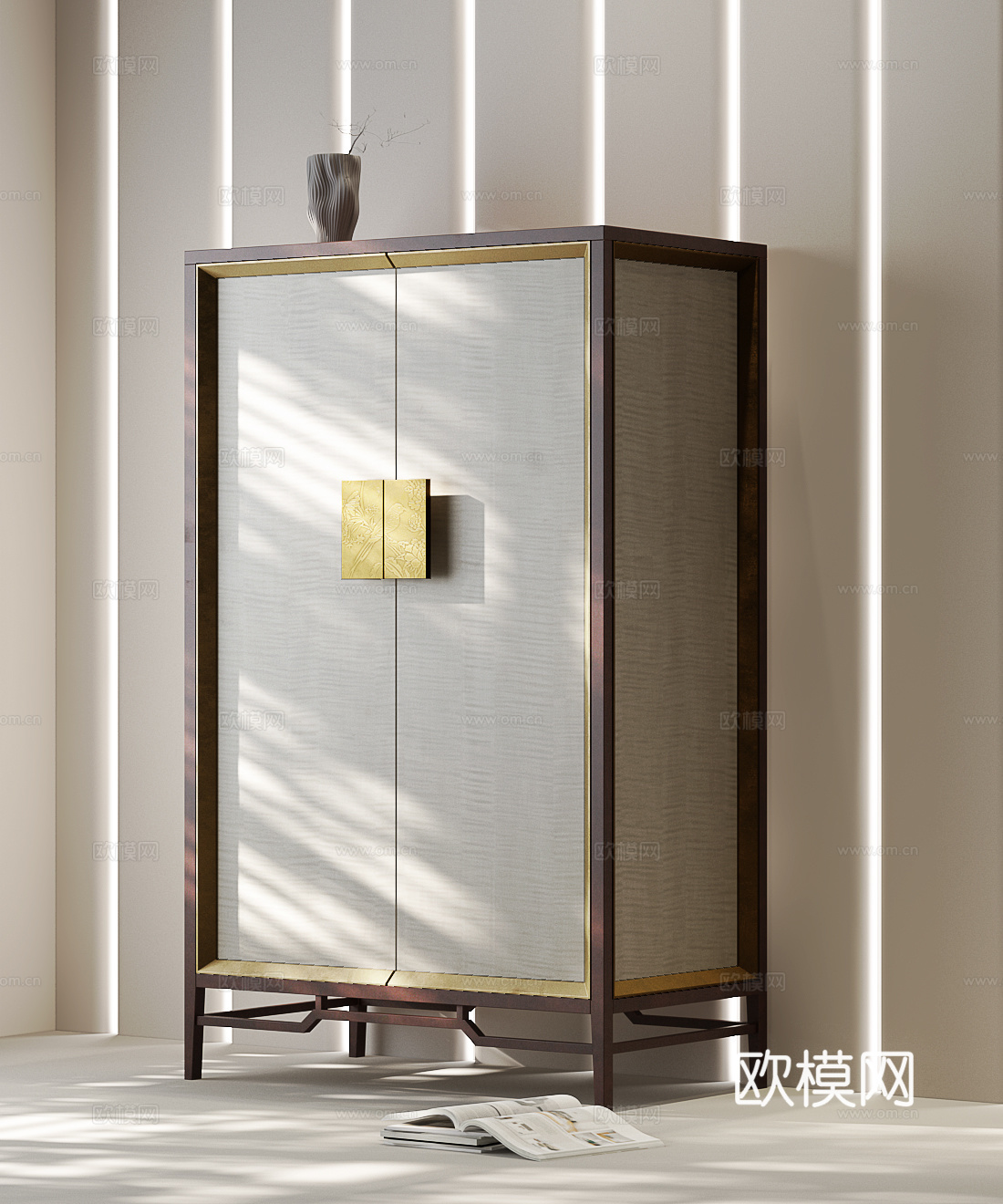 现代中古衣柜 中古风衣柜 宋氏衣柜 现代轻奢衣柜 轻奢衣柜su模型su模型