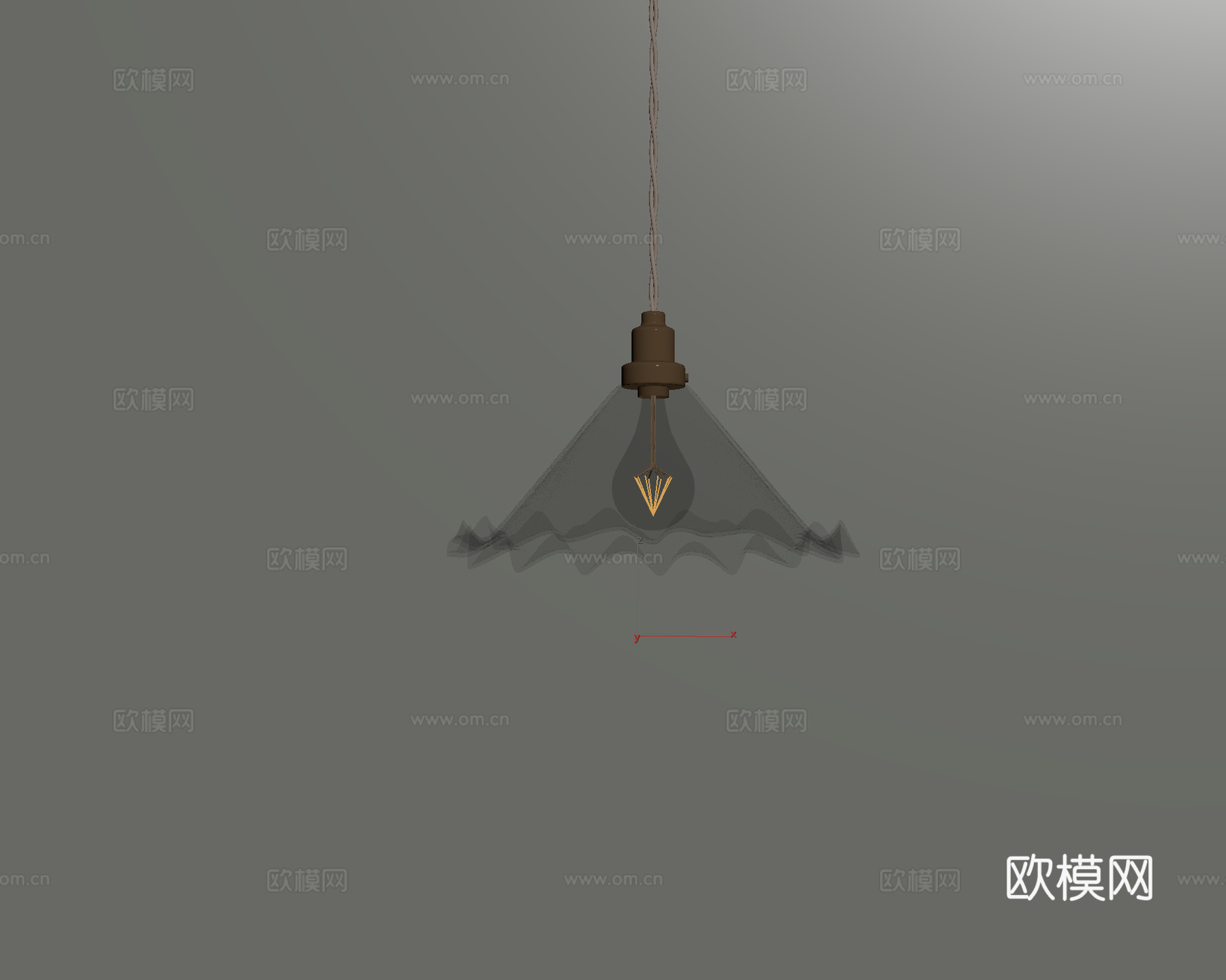 法式复古吊灯su模型