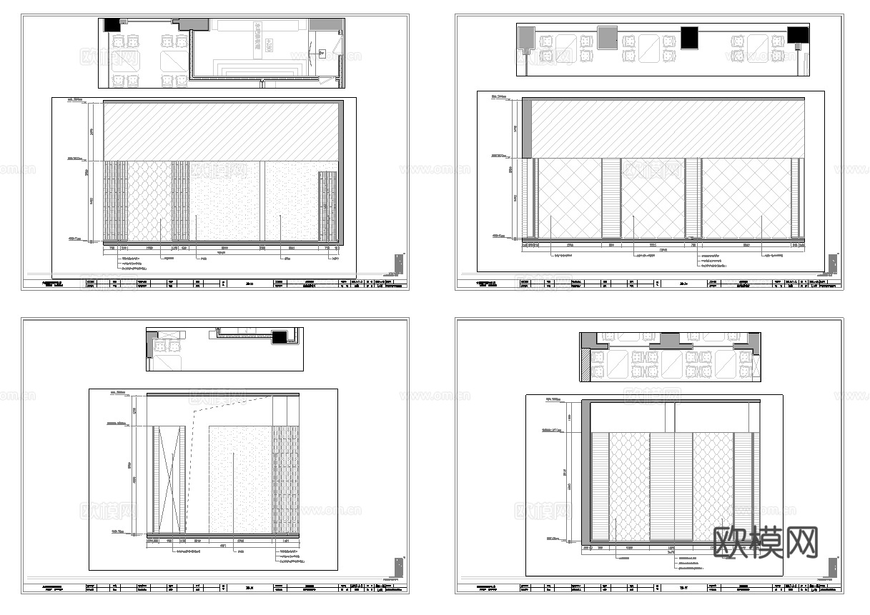 最新8套  音乐餐厅 中餐厅 施工图合集cad施工图