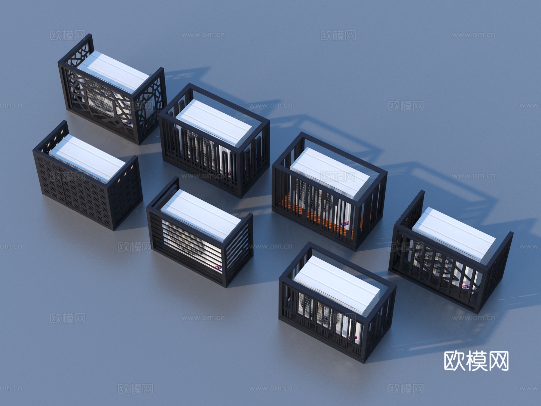 空调架 空调外机 格栅装饰3d模型下载