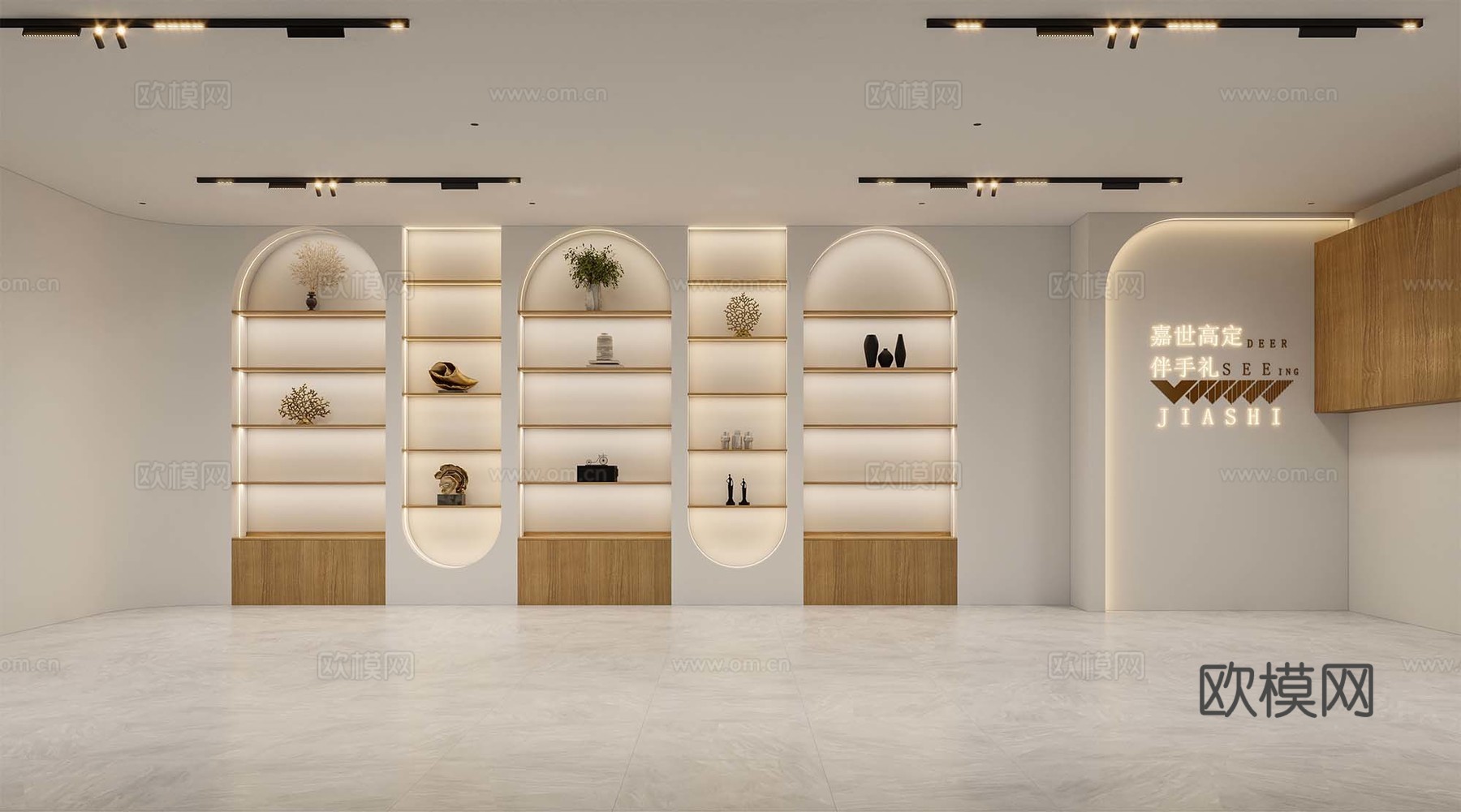 展柜礼品店3d模型下载