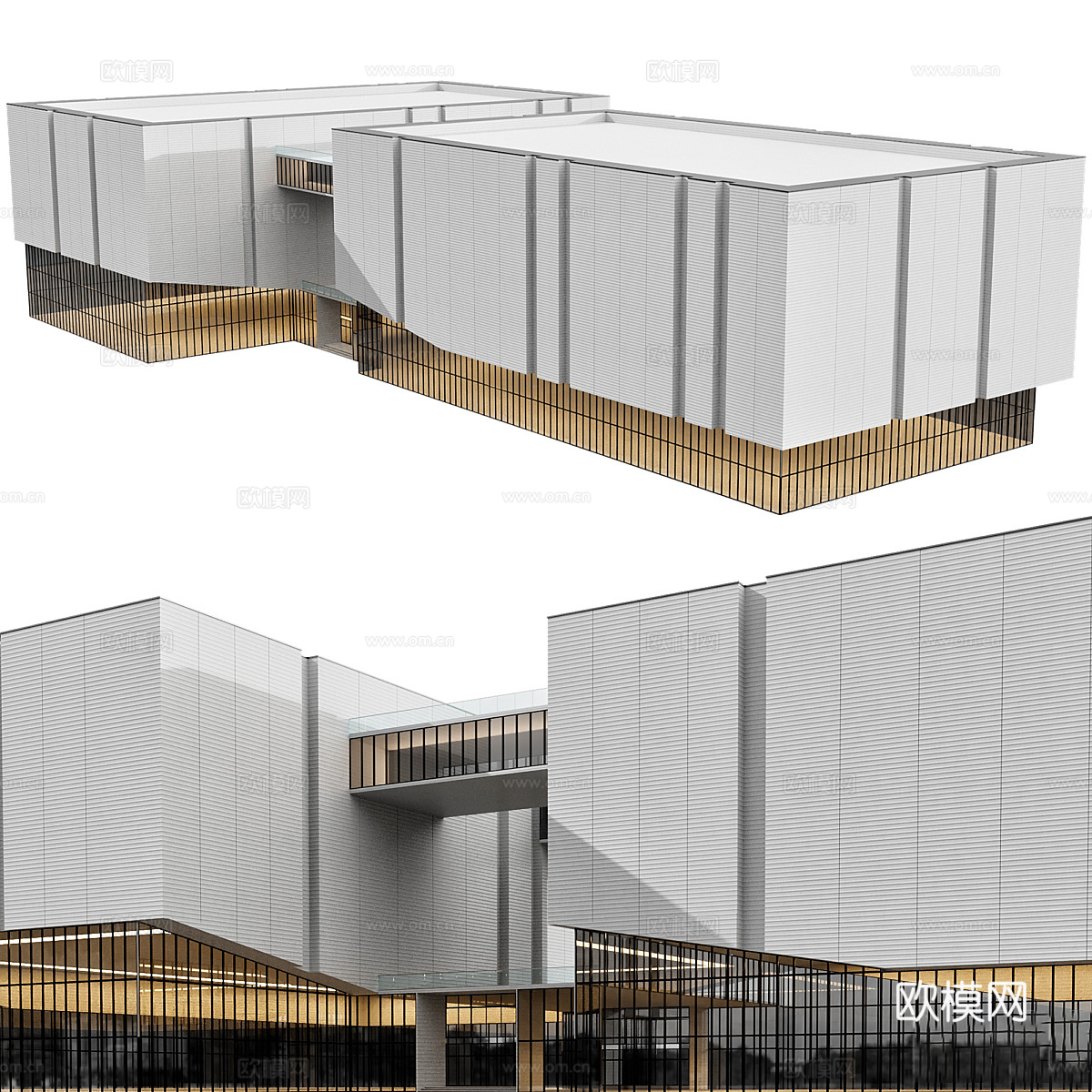 商场 购物中心 商业建筑3d模型下载（渲染图4）