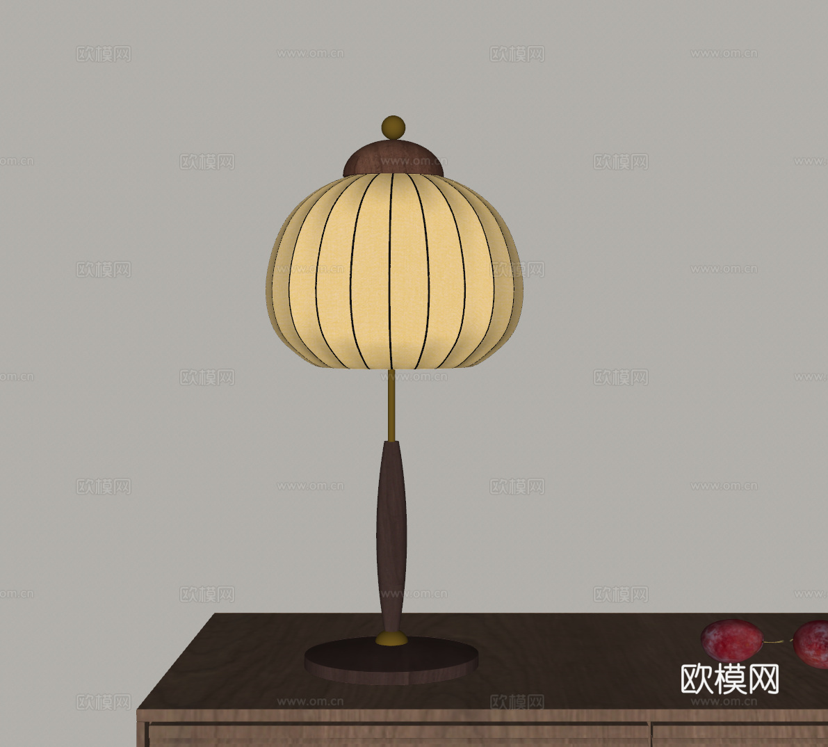 法式中古台灯 复古台灯 新中式台灯su模型