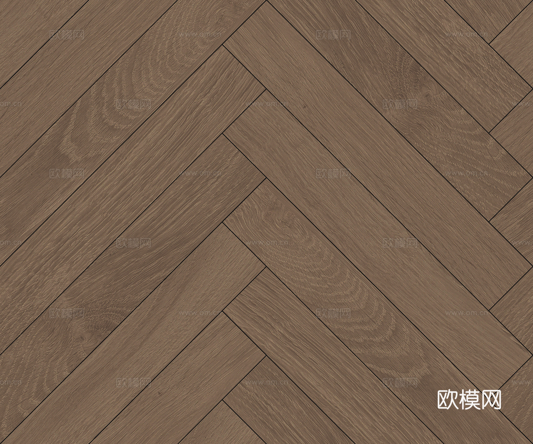 无缝咖色人字拼胡桃木实木地板