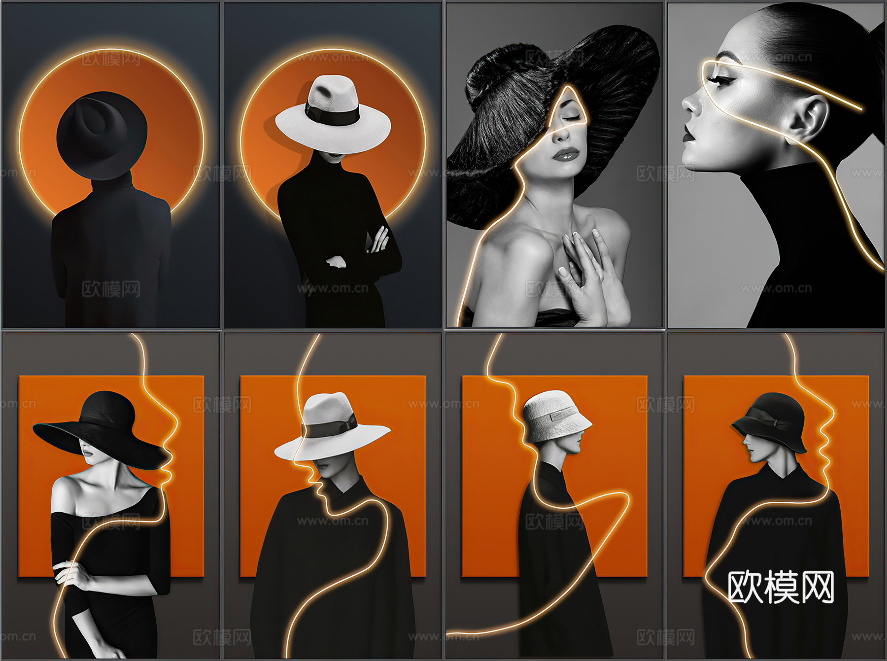 现代艺术人物创意装饰画