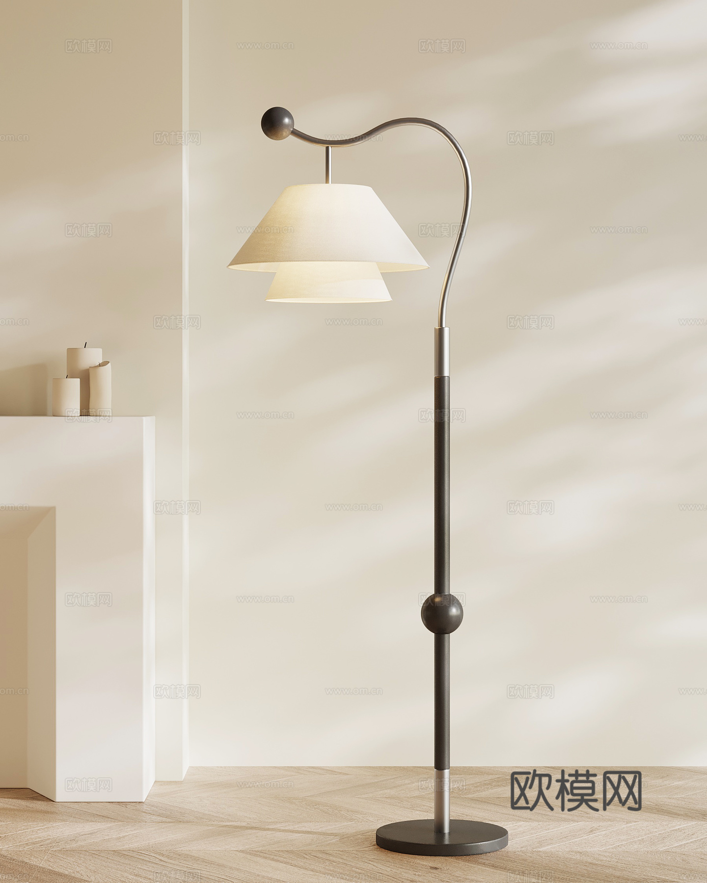现代落地灯 包豪斯落地灯 法式复古落地灯su模型