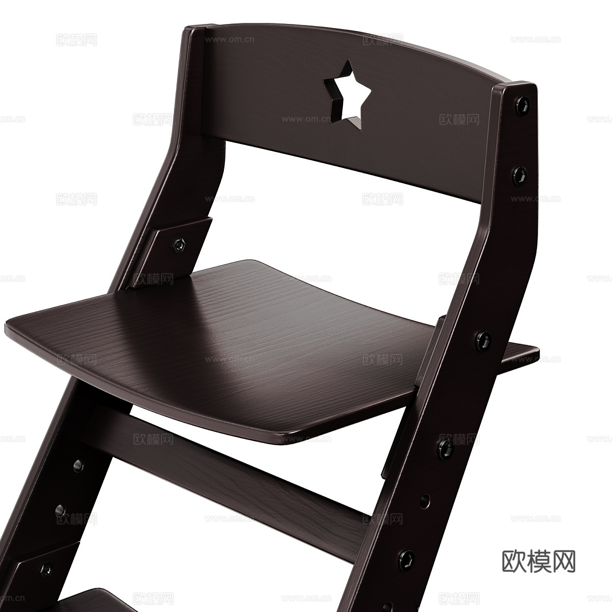 现代北欧儿童成长椅3d模型下载（渲染图3）