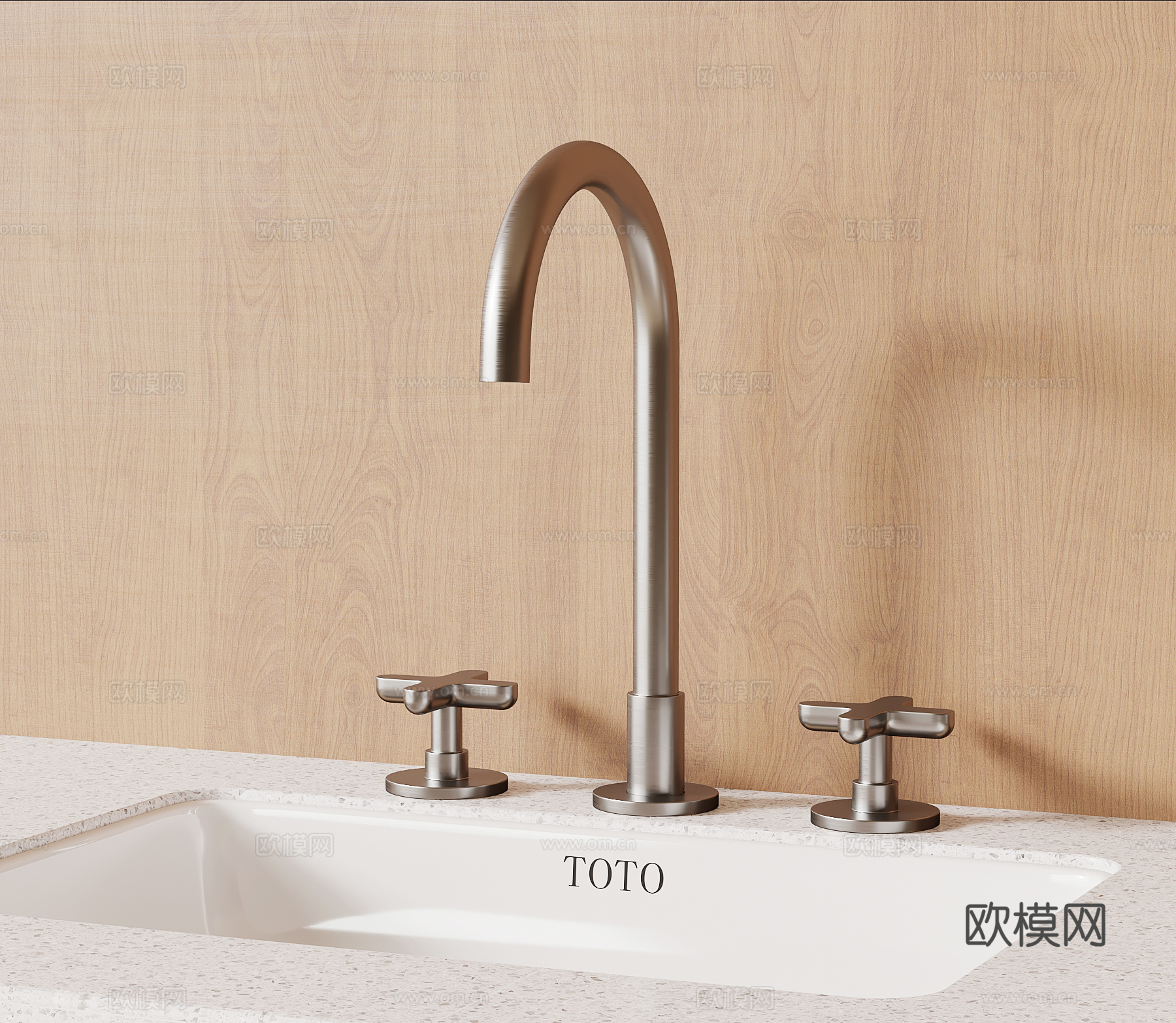 现代水龙头su模型