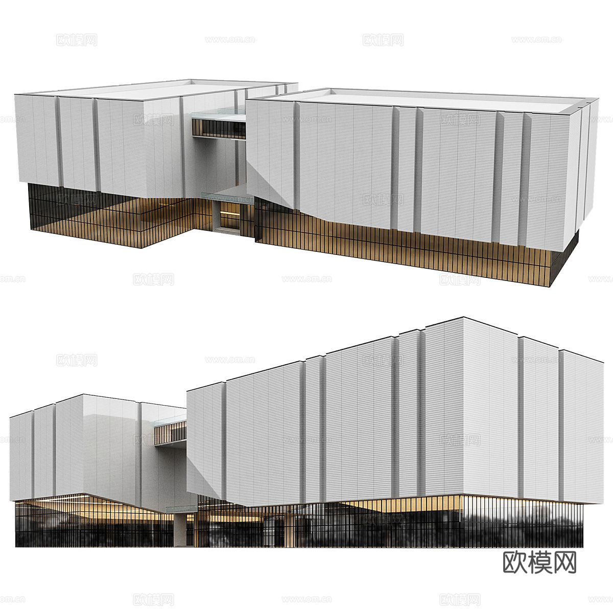 商场 购物中心 商业建筑3d模型下载（渲染图1）