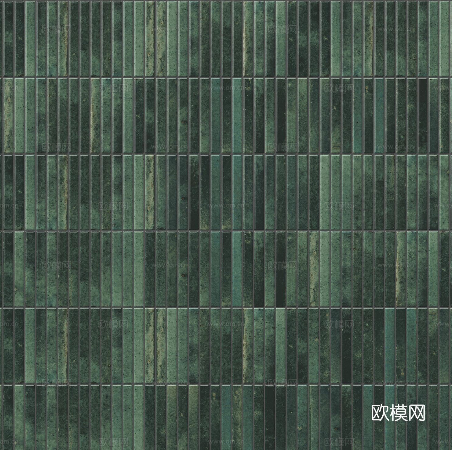 墨绿色条形砖