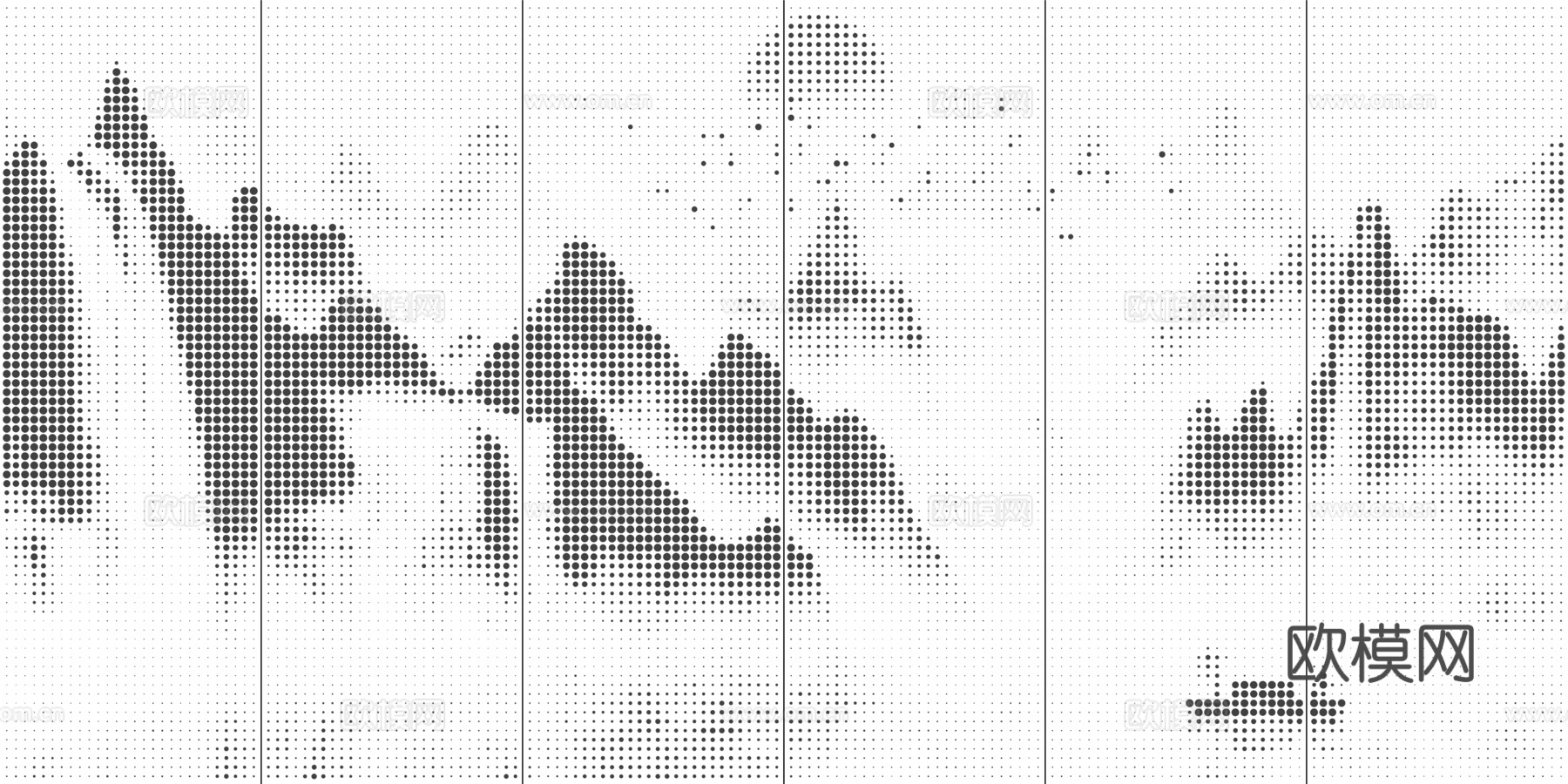 中式山水画金属冲孔铝板