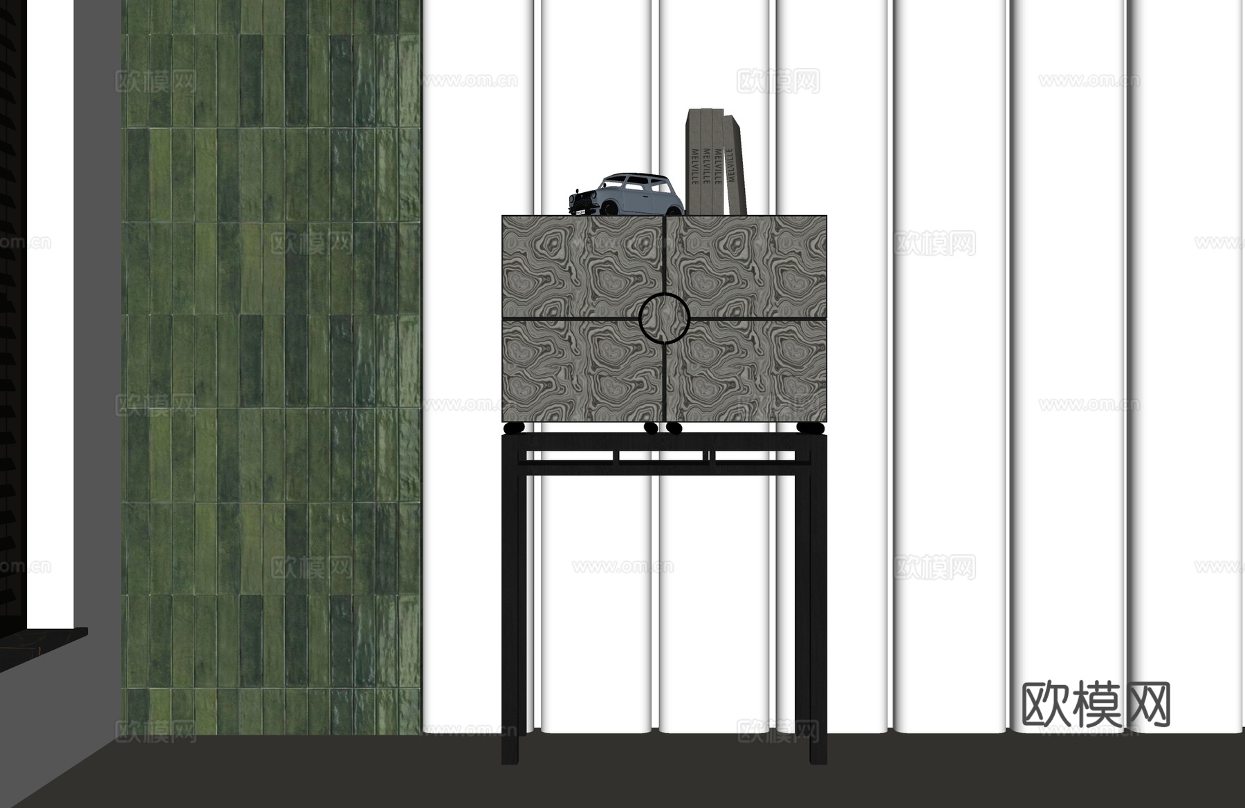 现代玄关柜 意式玄关柜 意式边柜 意式装饰柜 意式玄关柜su模型