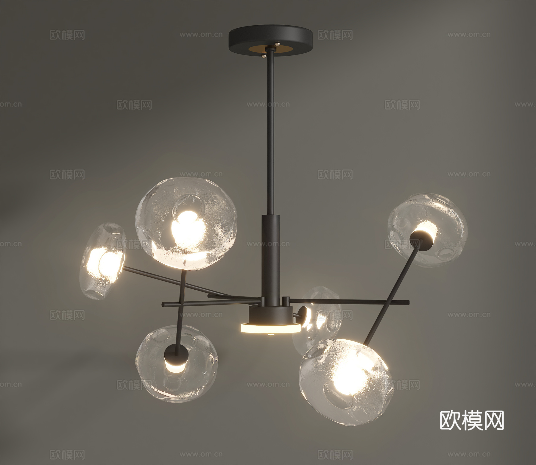 现代轻奢吊灯 餐厅吊灯su模型