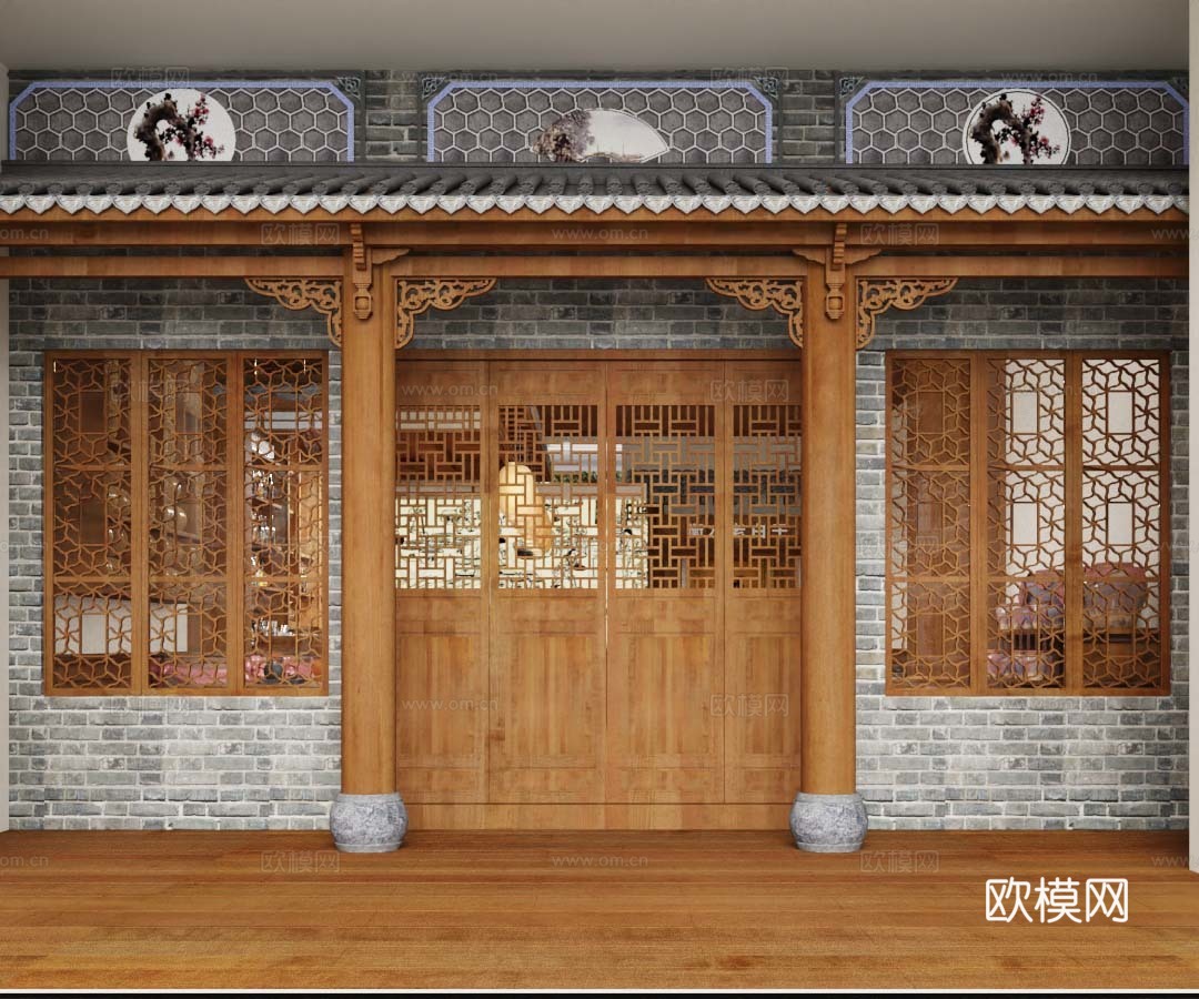 中式老酒馆3d模型下载（渲染图5）