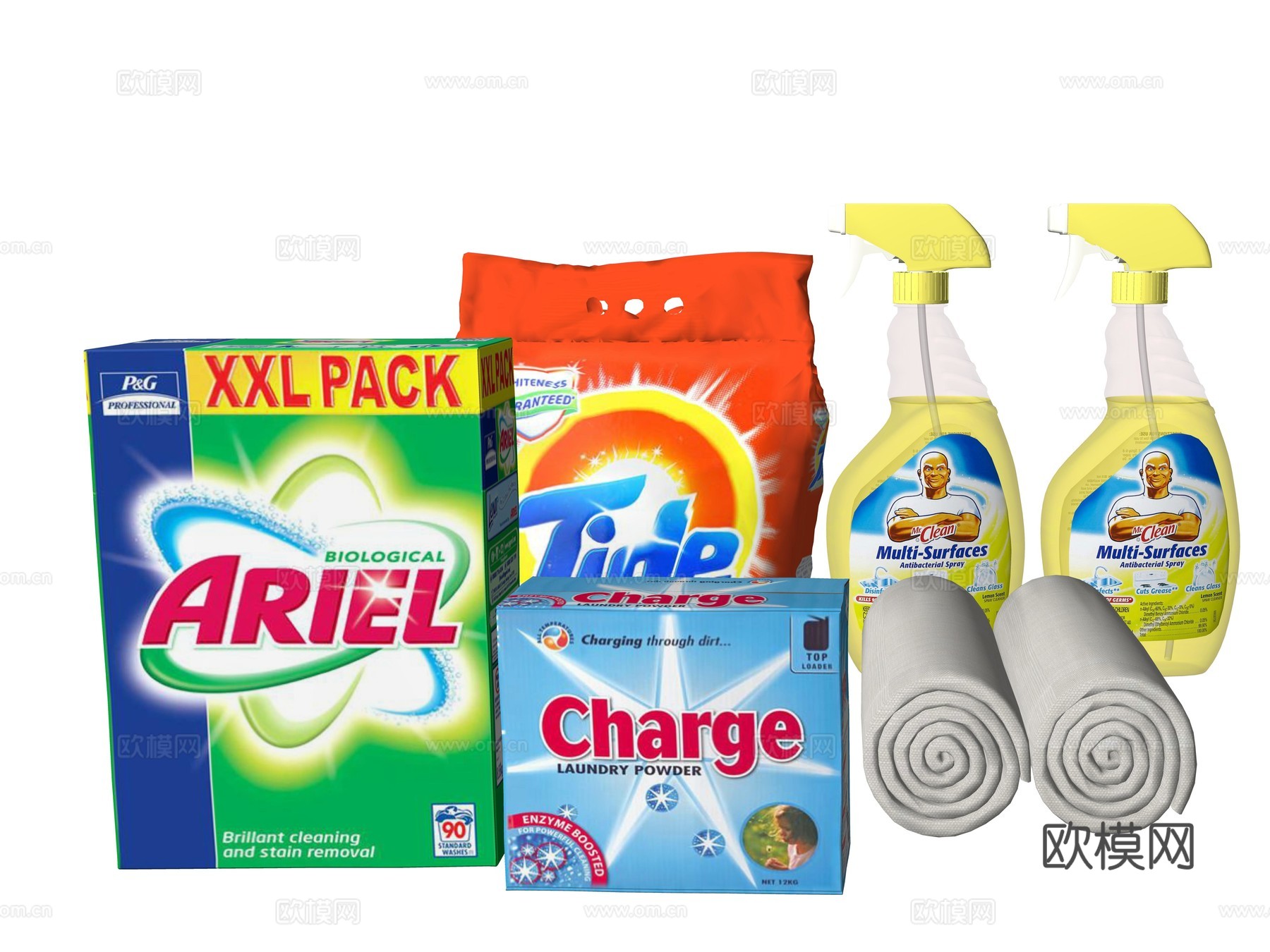 现代洗衣清洁用品su模型