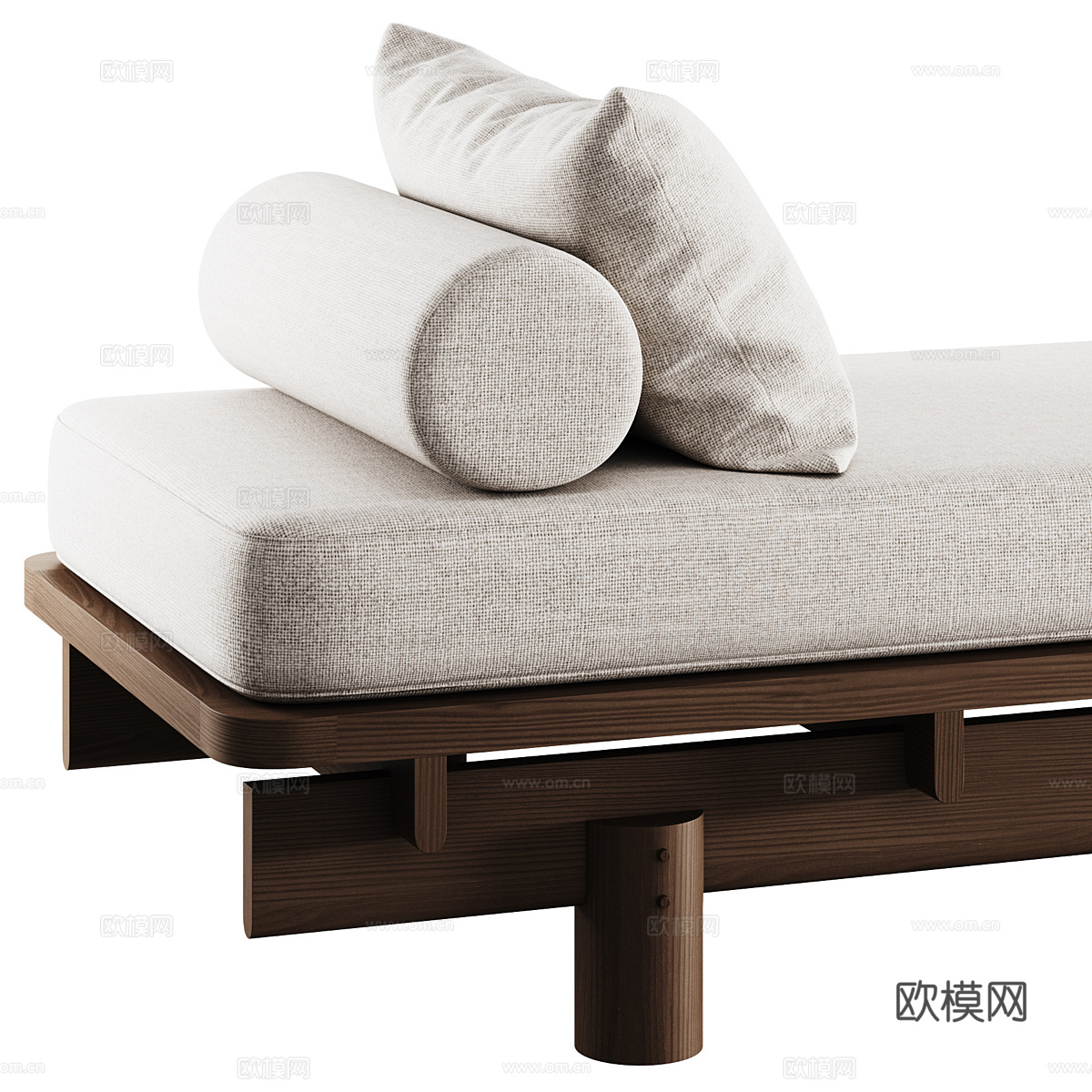 新中式中古风 Yume 家具沙发床3d模型下载（渲染图5）