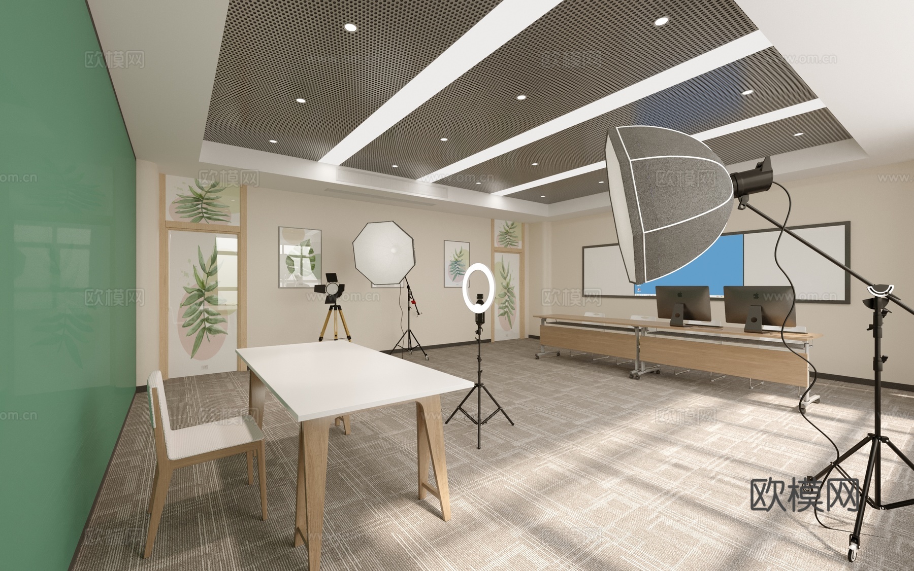 直播间 直播室 助农直播3d模型下载