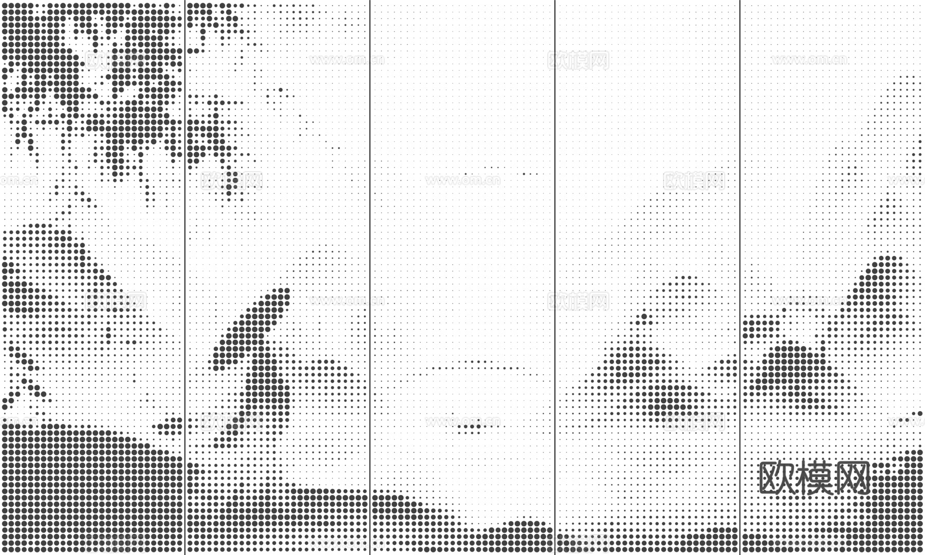 中式山水画金属冲孔铝板