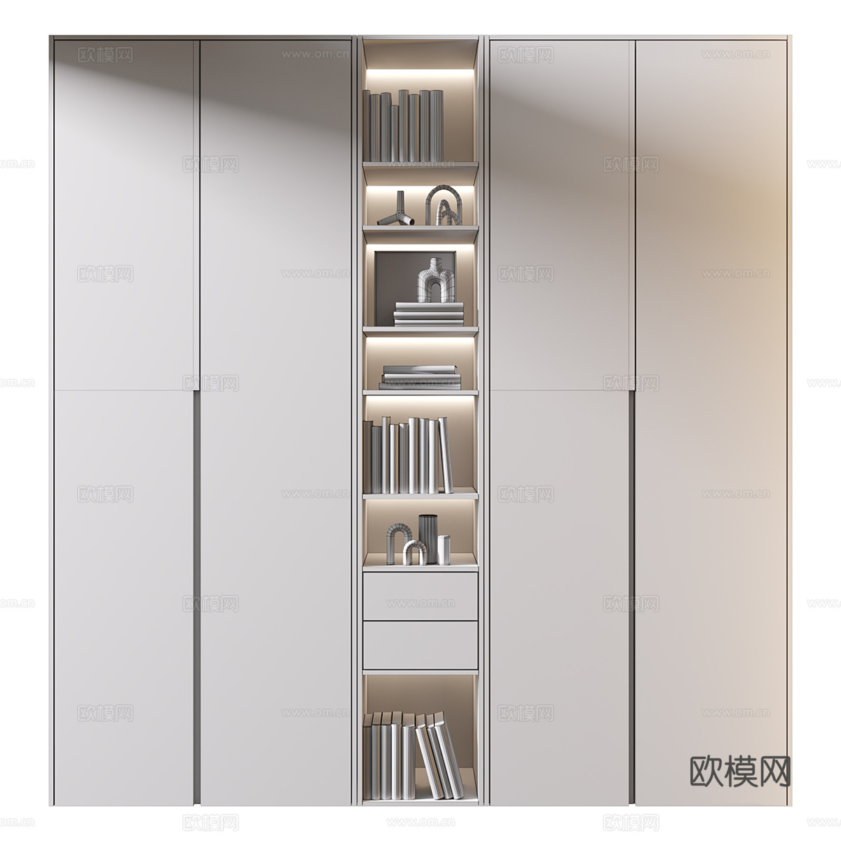 现代极简衣柜3d模型下载（渲染图4）