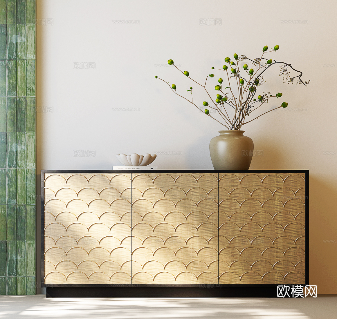 现代玄关柜 意式玄关柜 现代边柜 意式边柜 现代意式装饰柜su模型