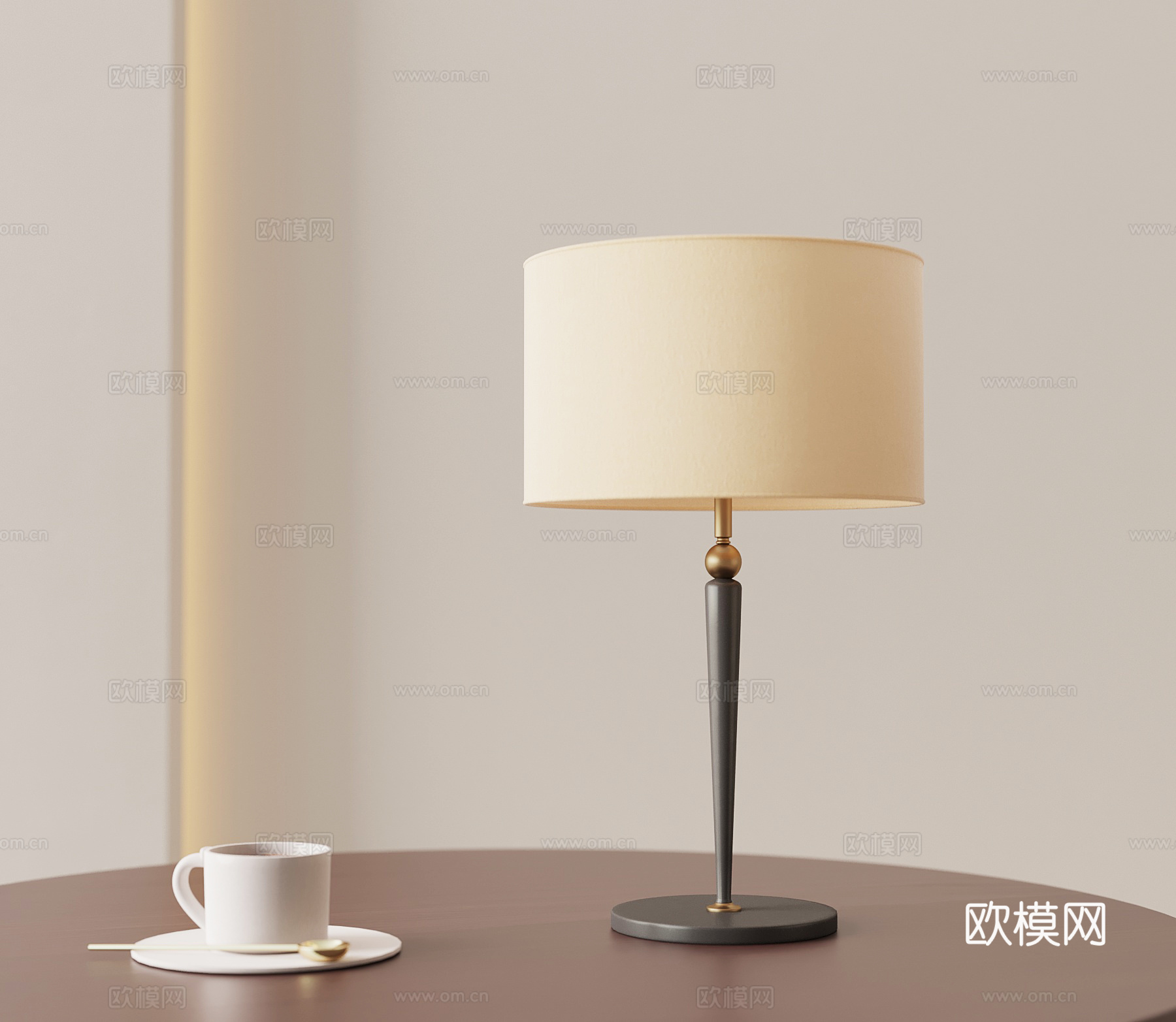 现代复古台灯 法式中古台灯3d模型下载