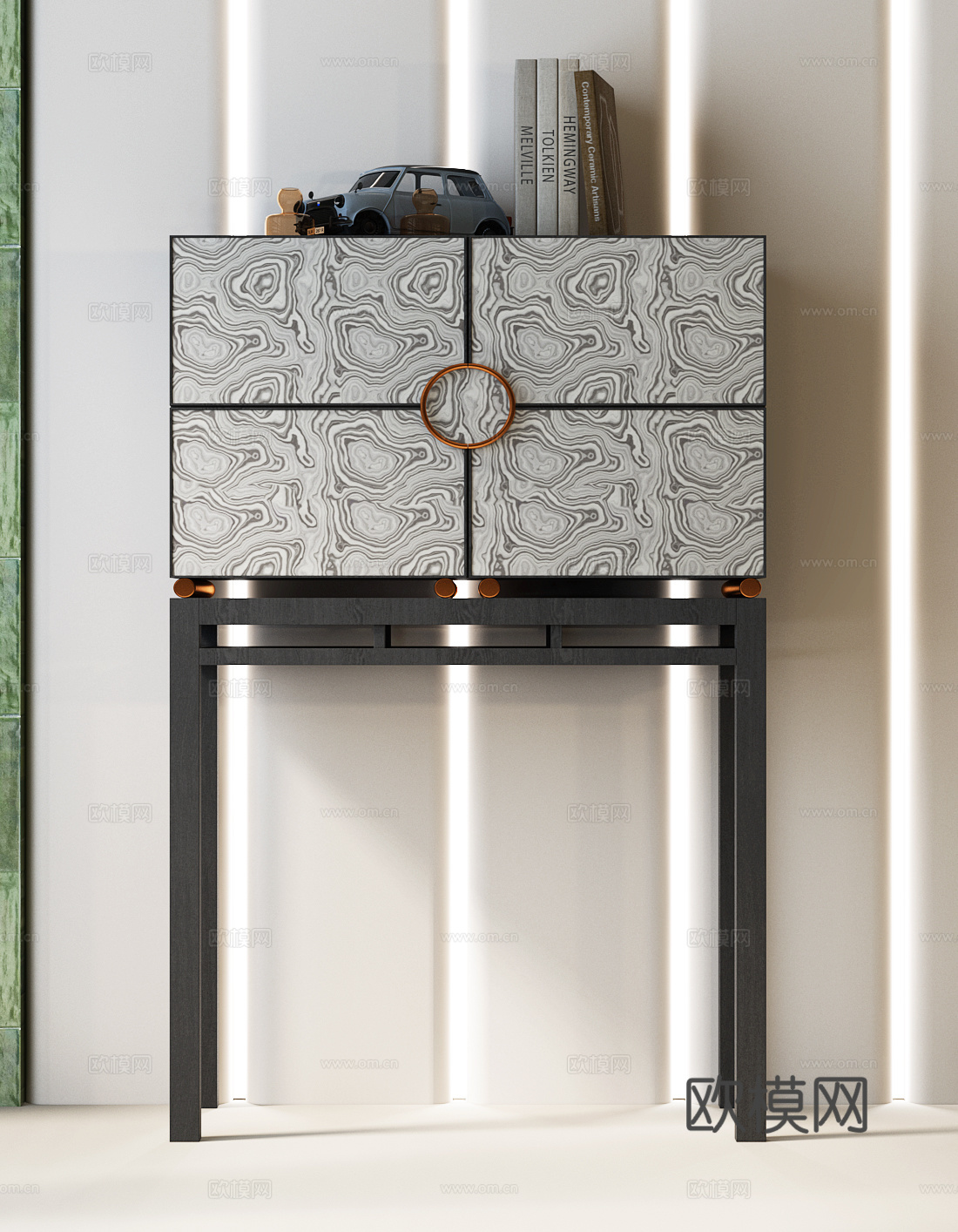 现代玄关柜 意式玄关柜 意式边柜 意式装饰柜 意式玄关柜su模型