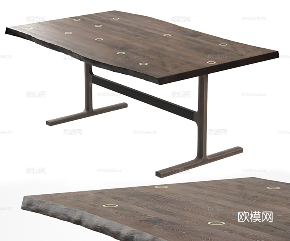 桌子 实木桌子 餐桌 工作台3d模型下载