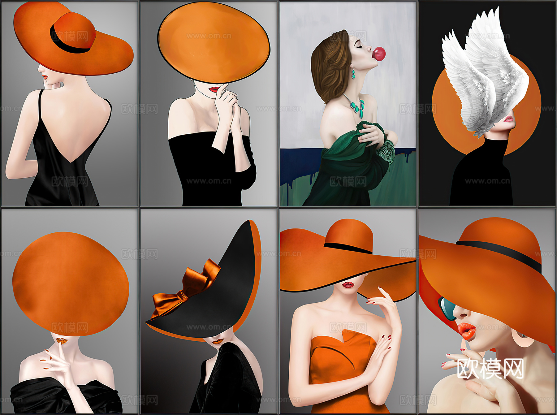 现代人物装饰画下载