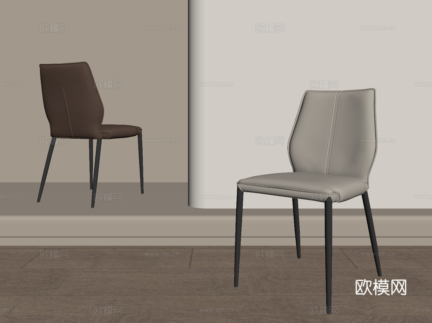 现代简约餐椅 椅子su模型