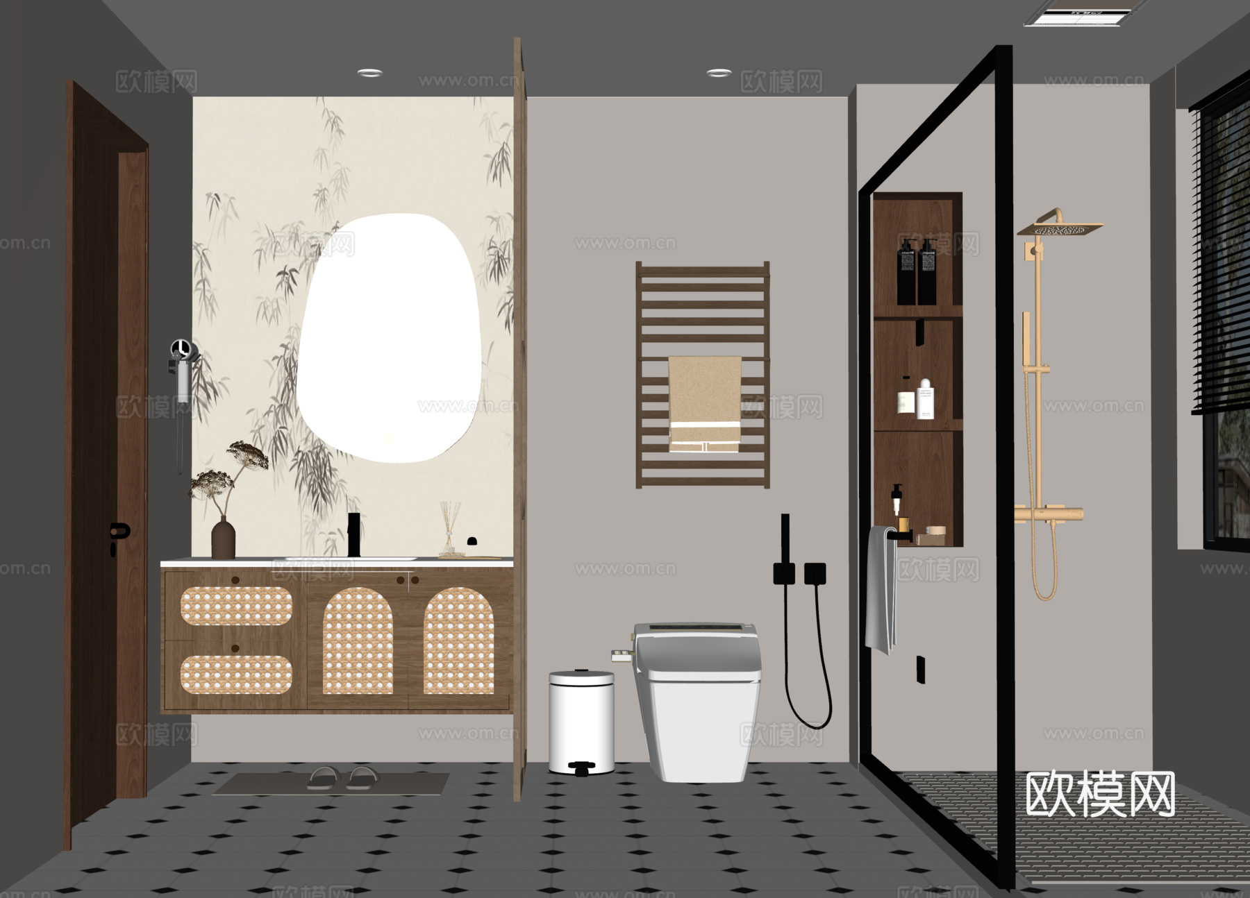 宋式中古卫生间su模型