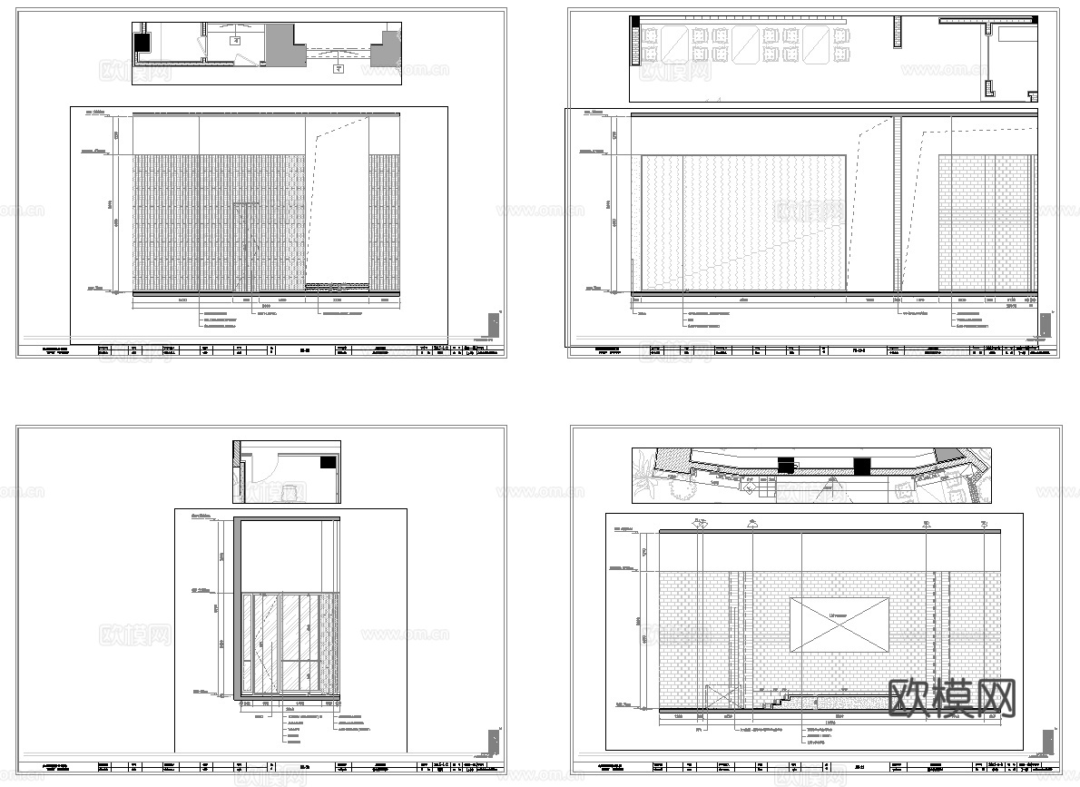 最新8套  音乐餐厅 中餐厅 施工图合集cad施工图