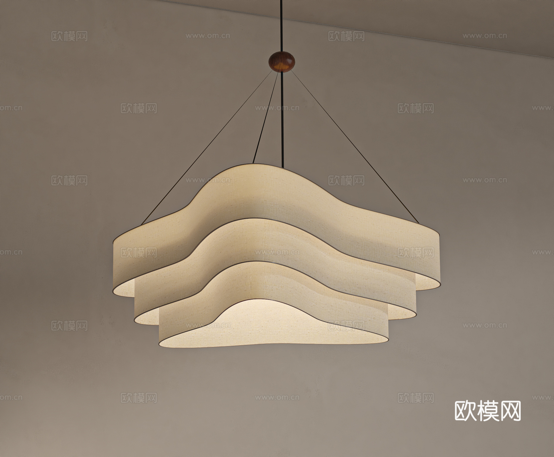 侘寂宋氏吊灯 客厅吊灯su模型