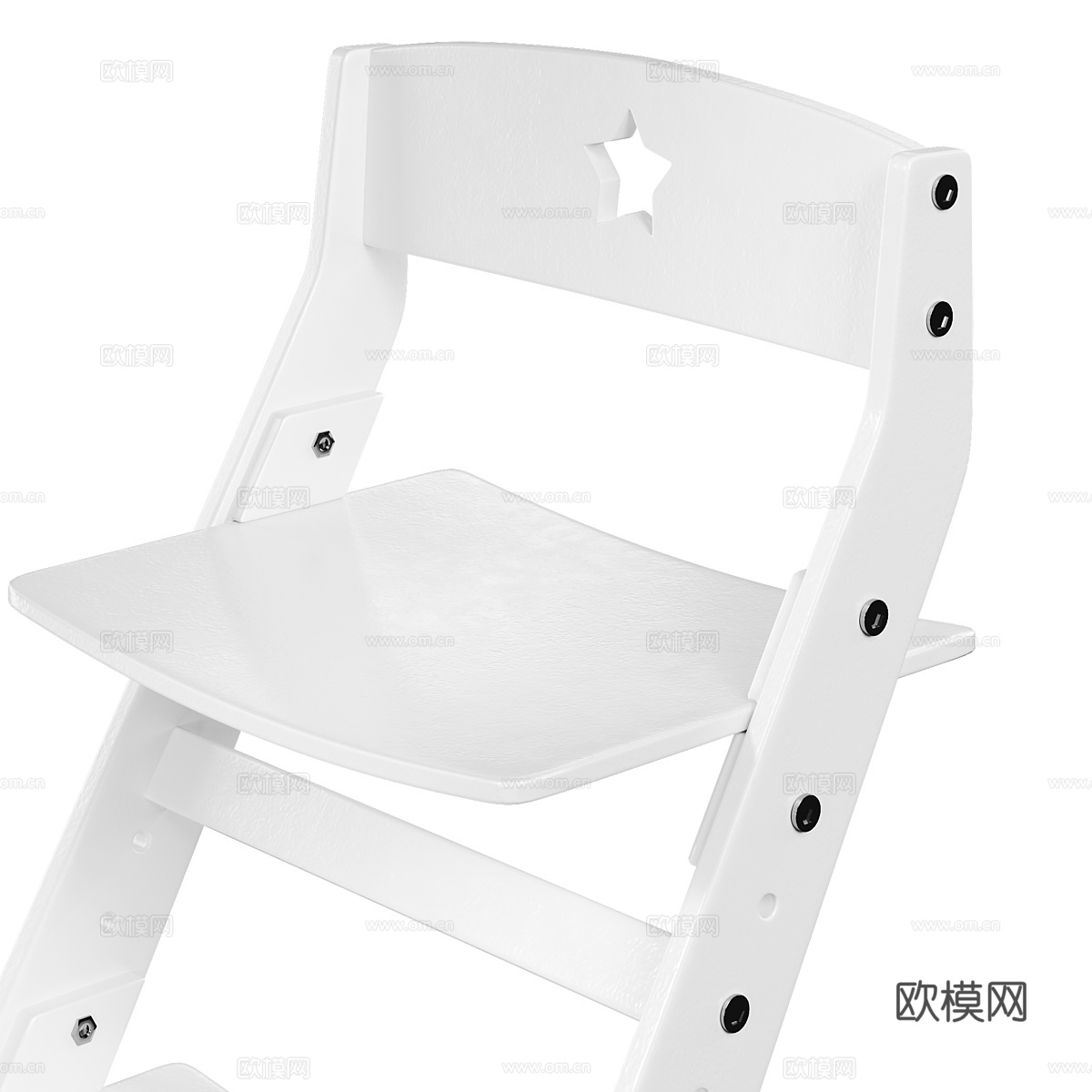 现代北欧儿童成长椅3d模型下载（渲染图2）