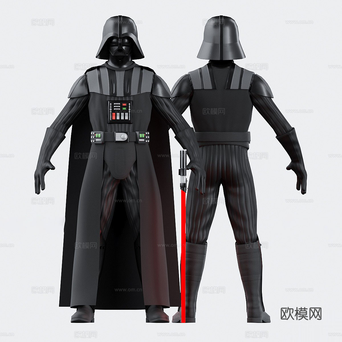 达斯·维达雕塑 模特人物3d模型下载（渲染图1）