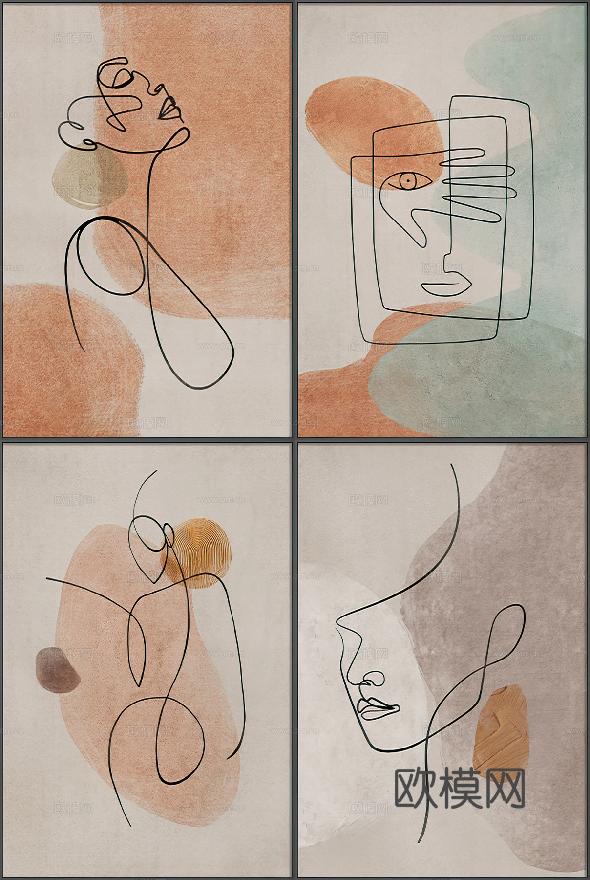 简约线条装饰画