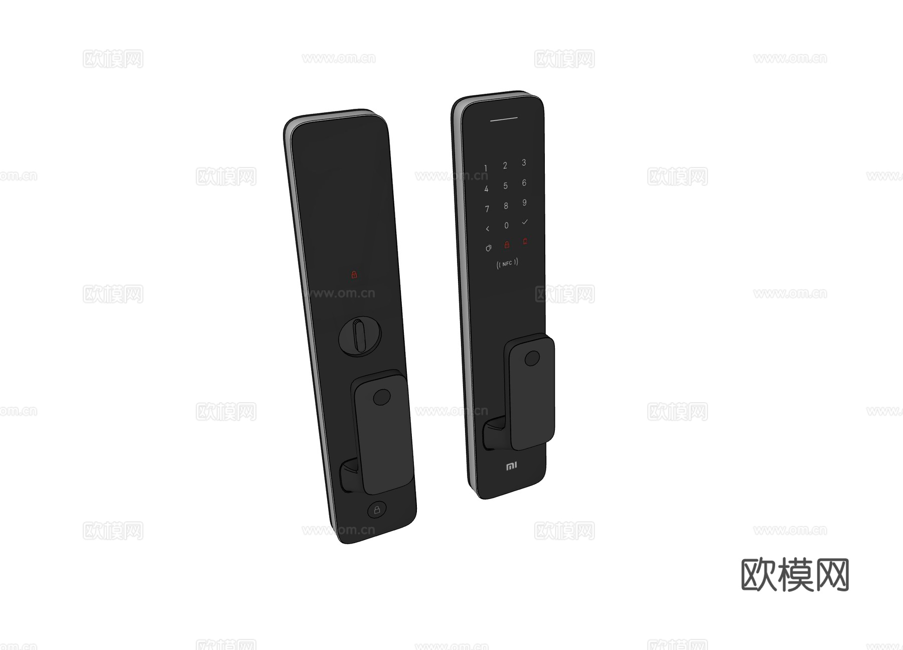 现代米家智能电子锁 小米电子锁su模型