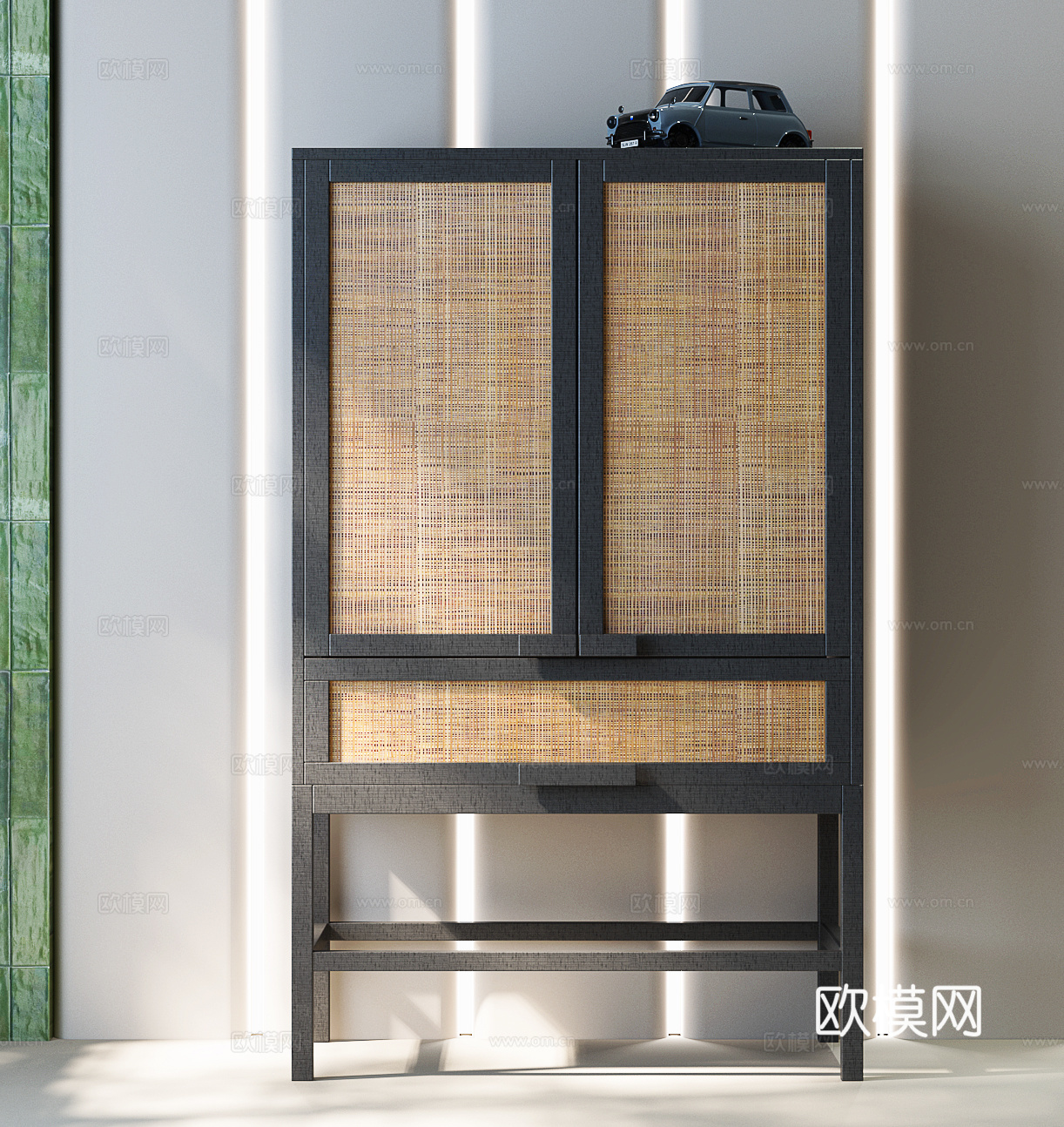 现代中古边柜 现代中古玄关柜 现代中古衣柜 现代中古装饰柜su模型